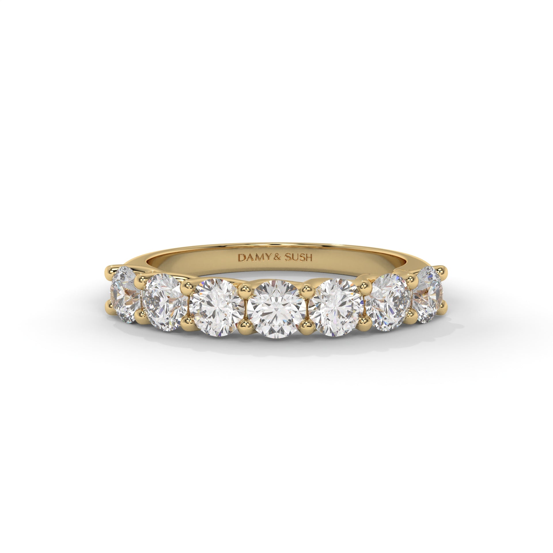 Spark 7 stone Moissanite Ring Band