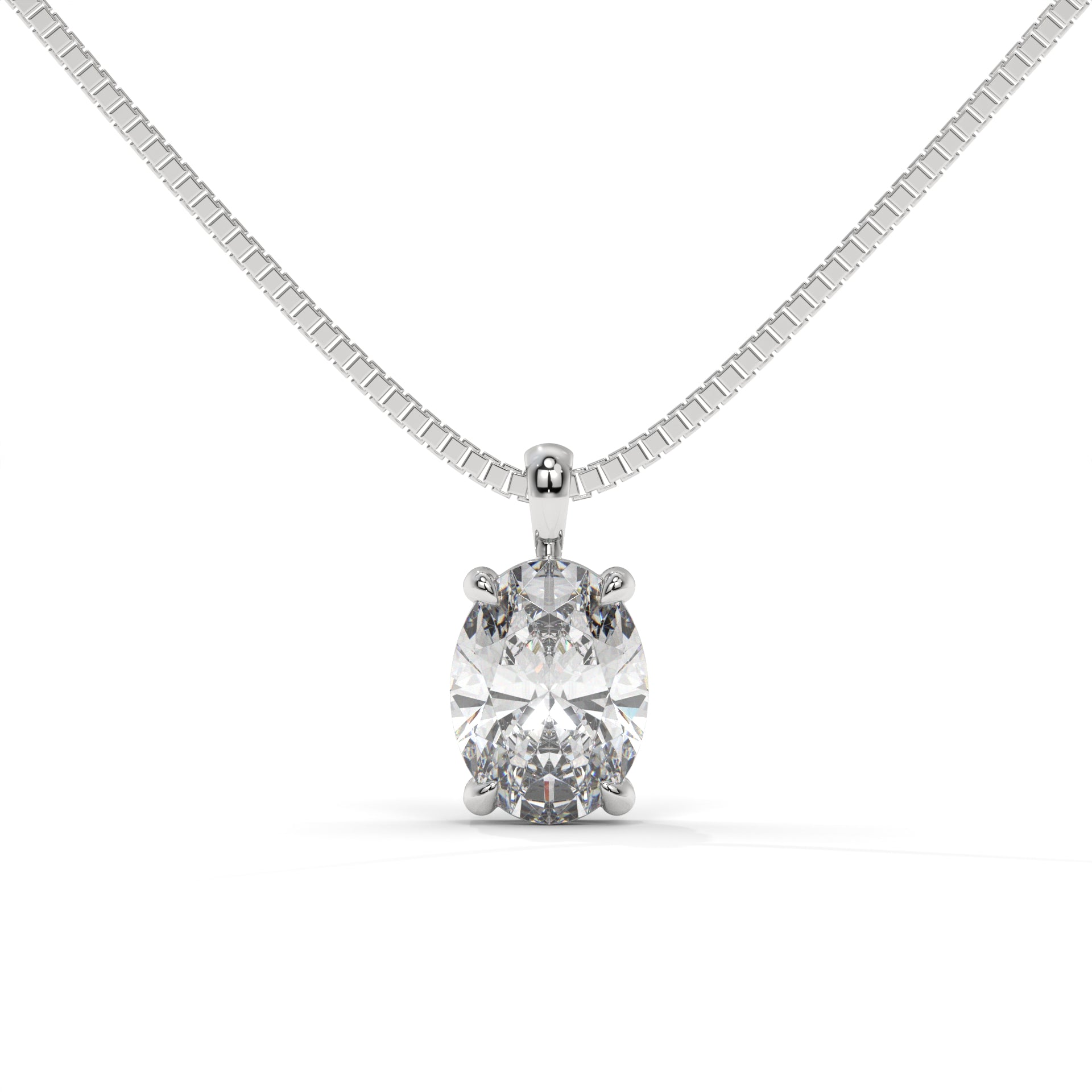 Flow Moissanite Solitaire Pendant