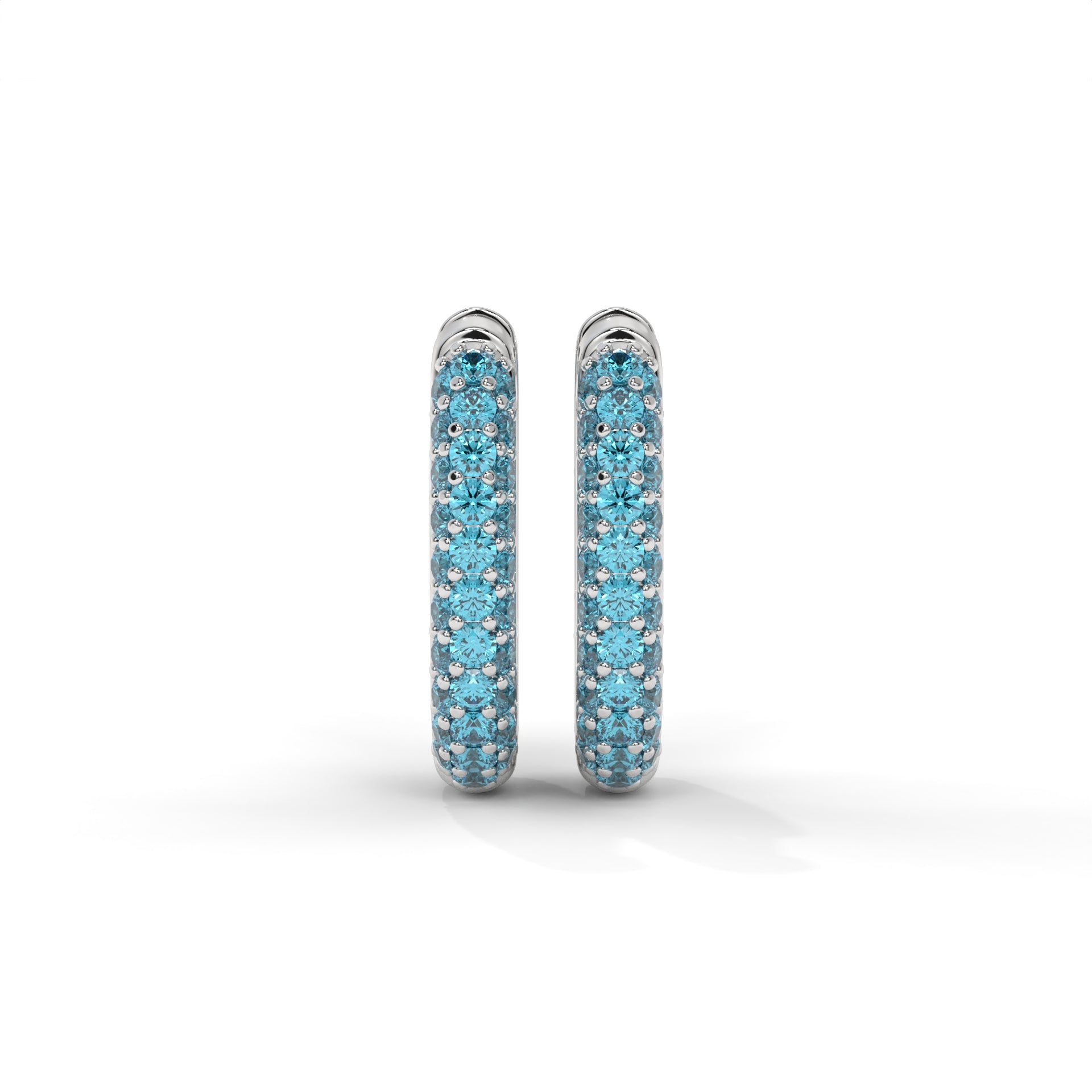 Aurelia Blue Huggie Hoop Earrings