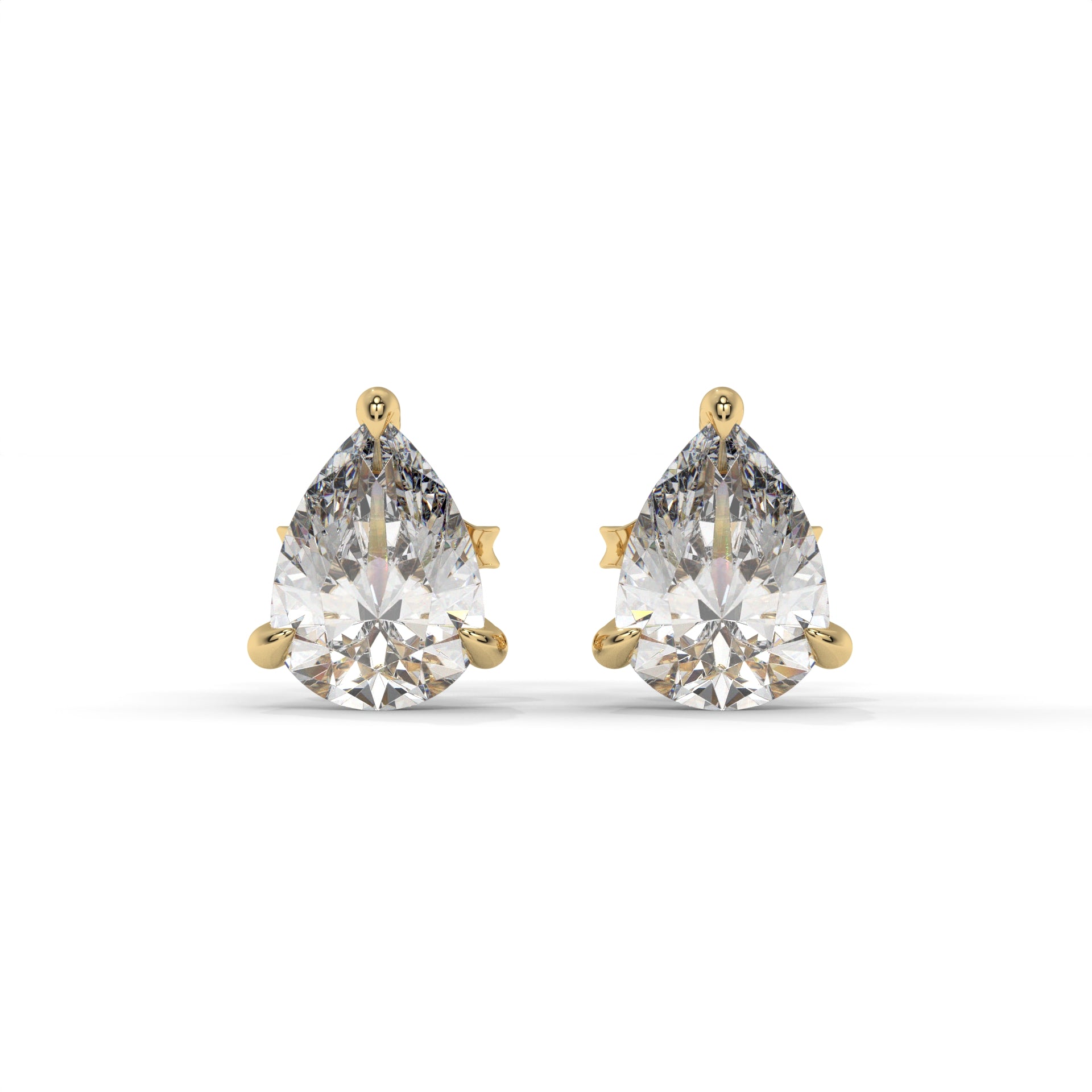 Pulse Moissanite Solitaire Stud Earrings