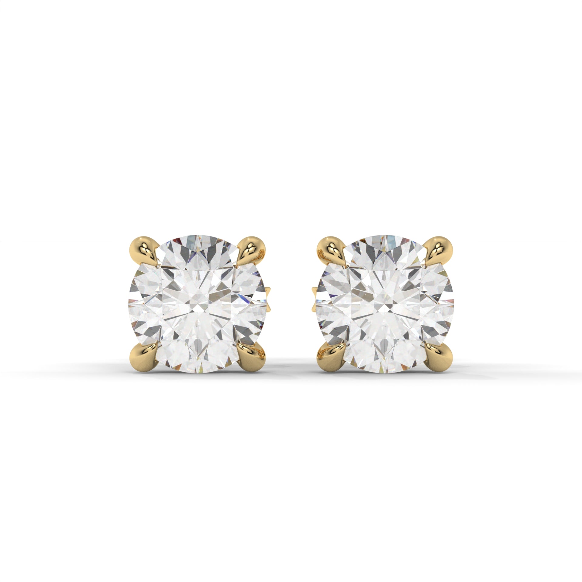 Radiance Moissanite Solitaire Stud Earrings