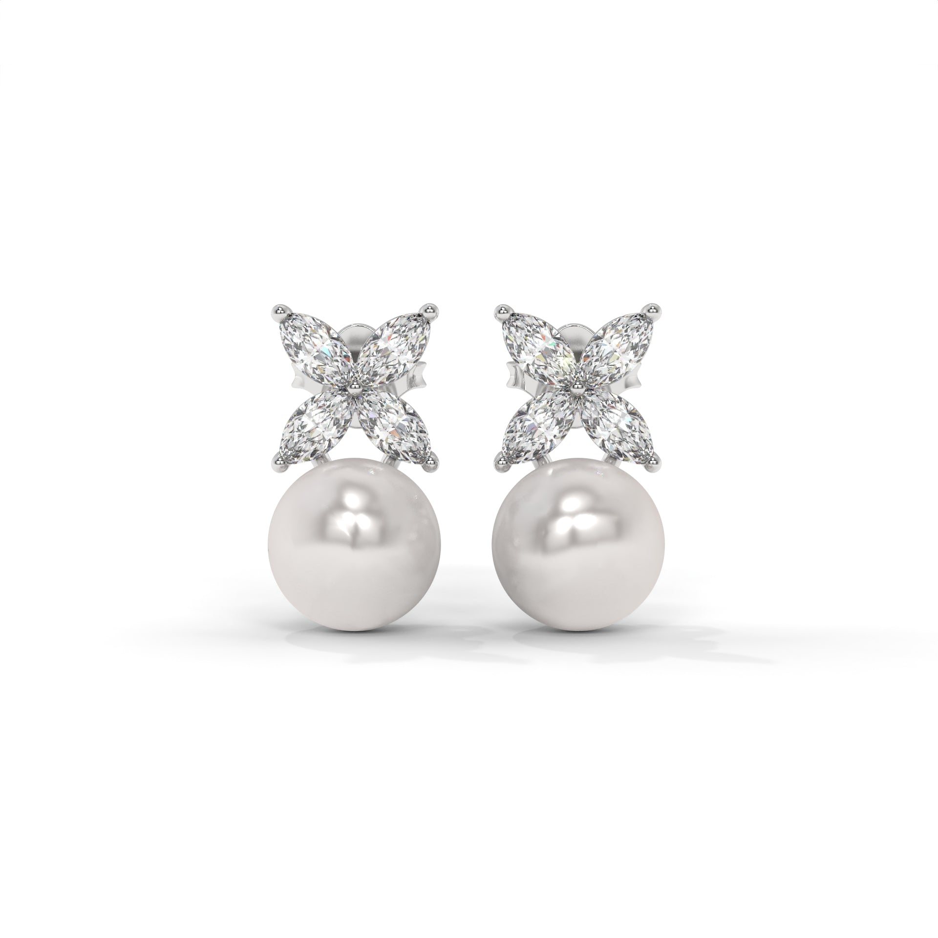 Aurelia Flutter Pearl Drop Earrings