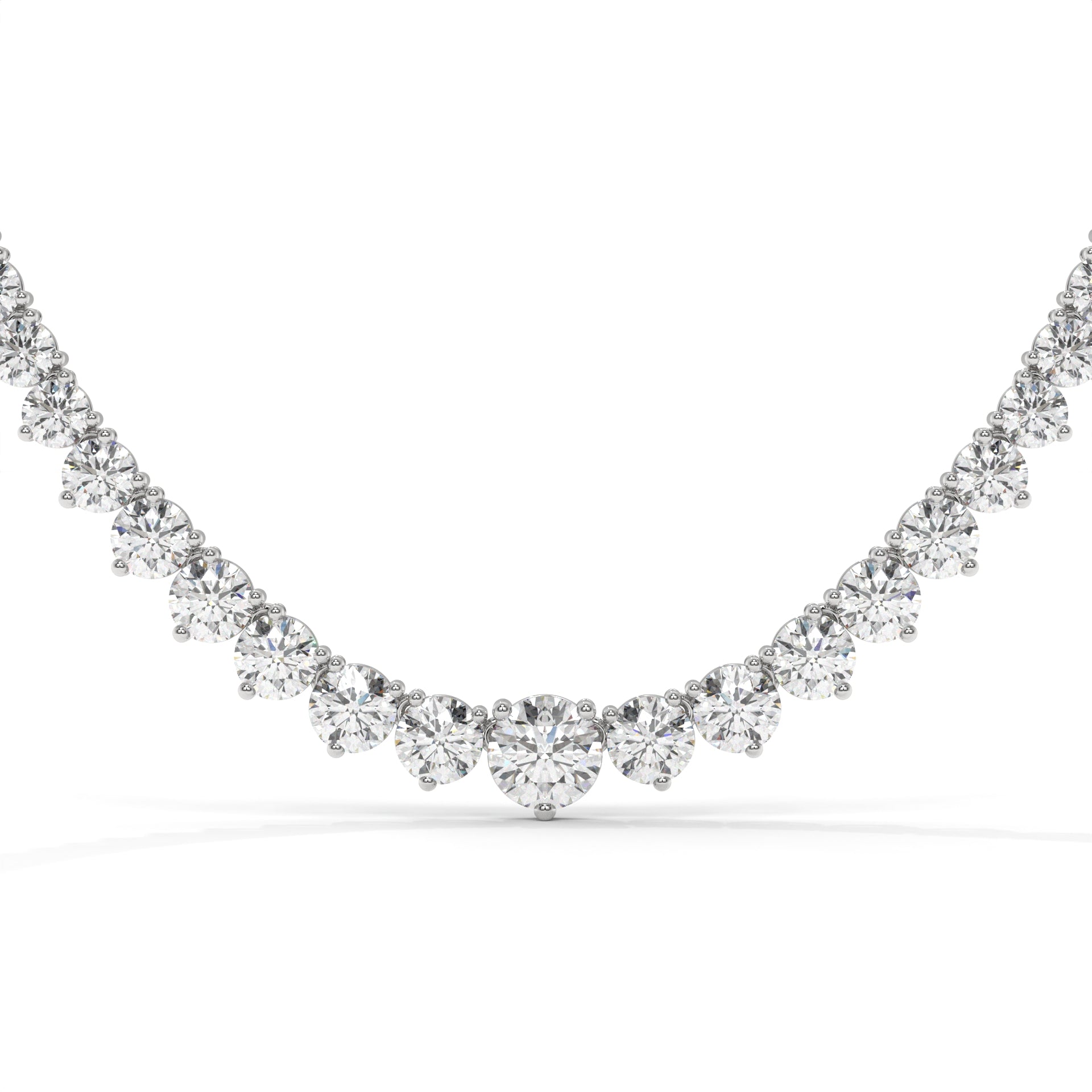 Spark Multi Moissanite Tennis Necklace