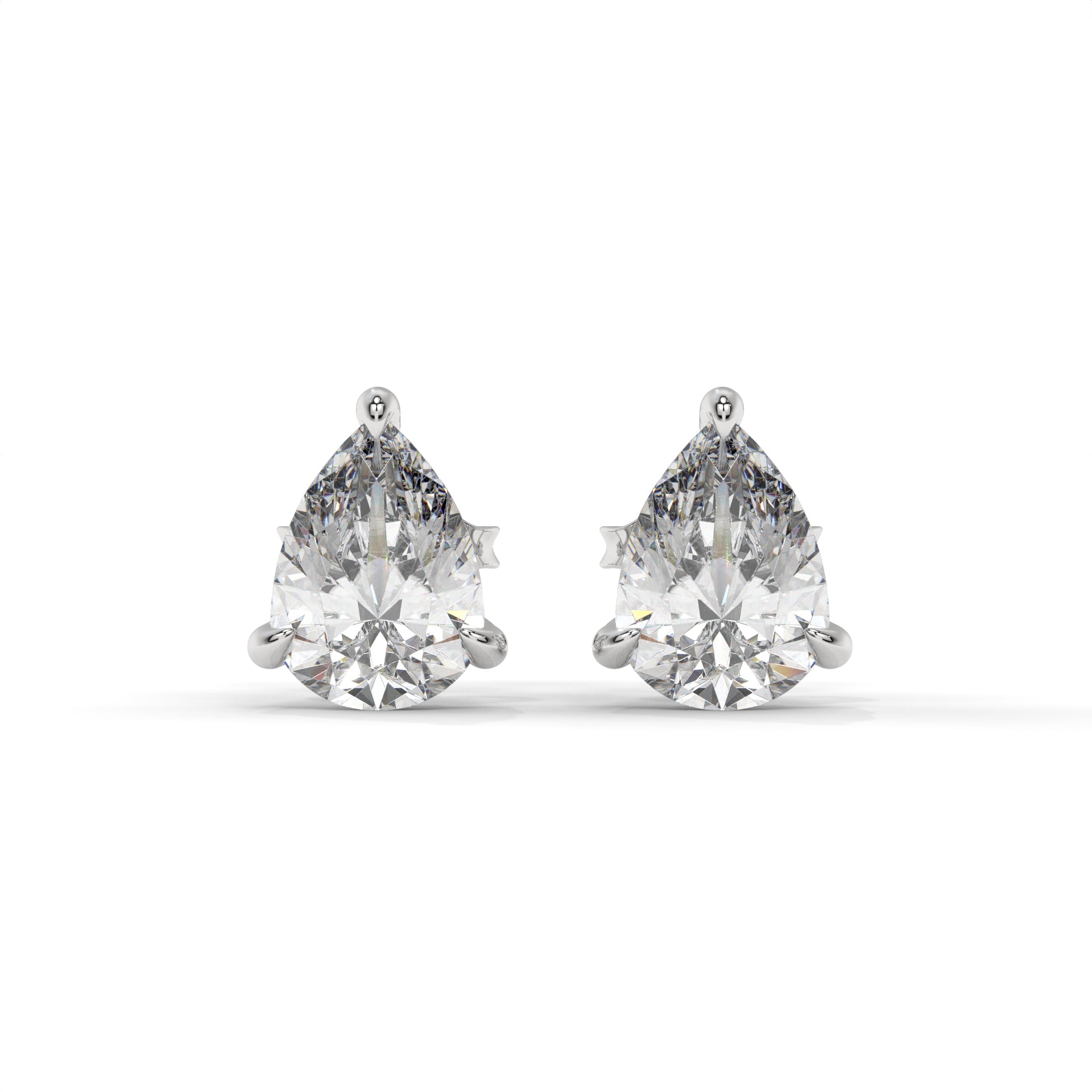 Pulse Moissanite Solitaire Stud Earrings
