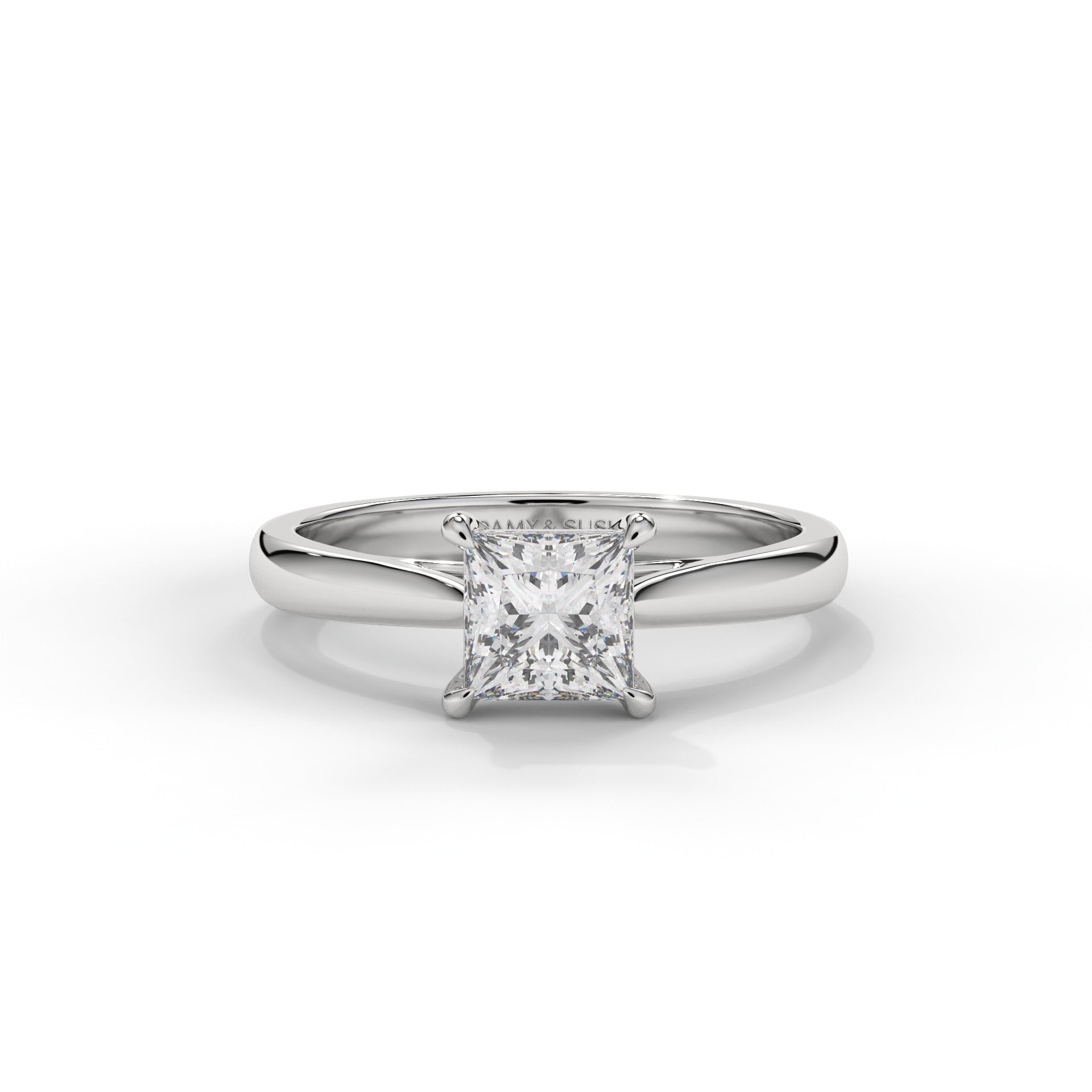 Edge Moissanite Solitaire Ring