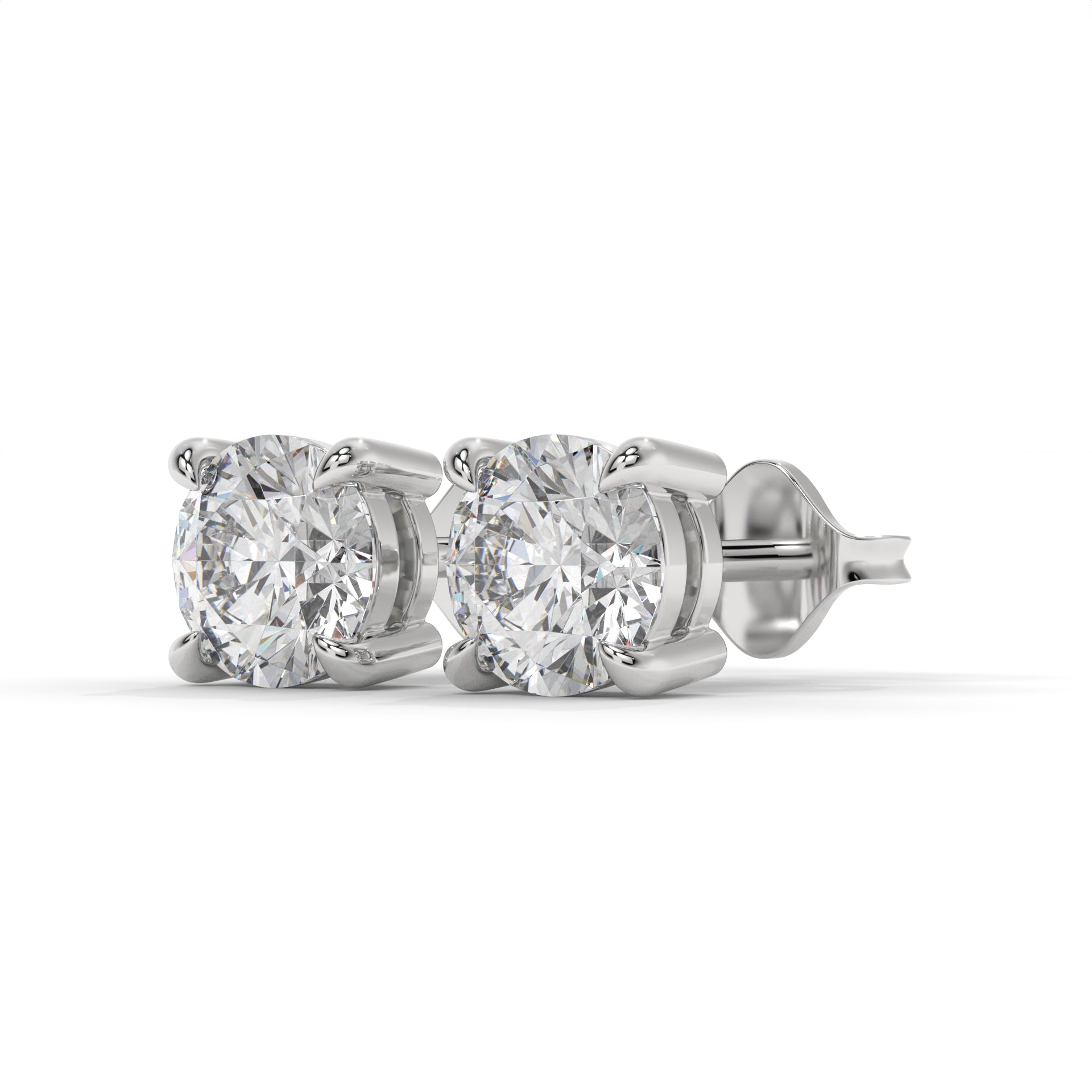 Radiance Moissanite Solitaire Stud Earrings