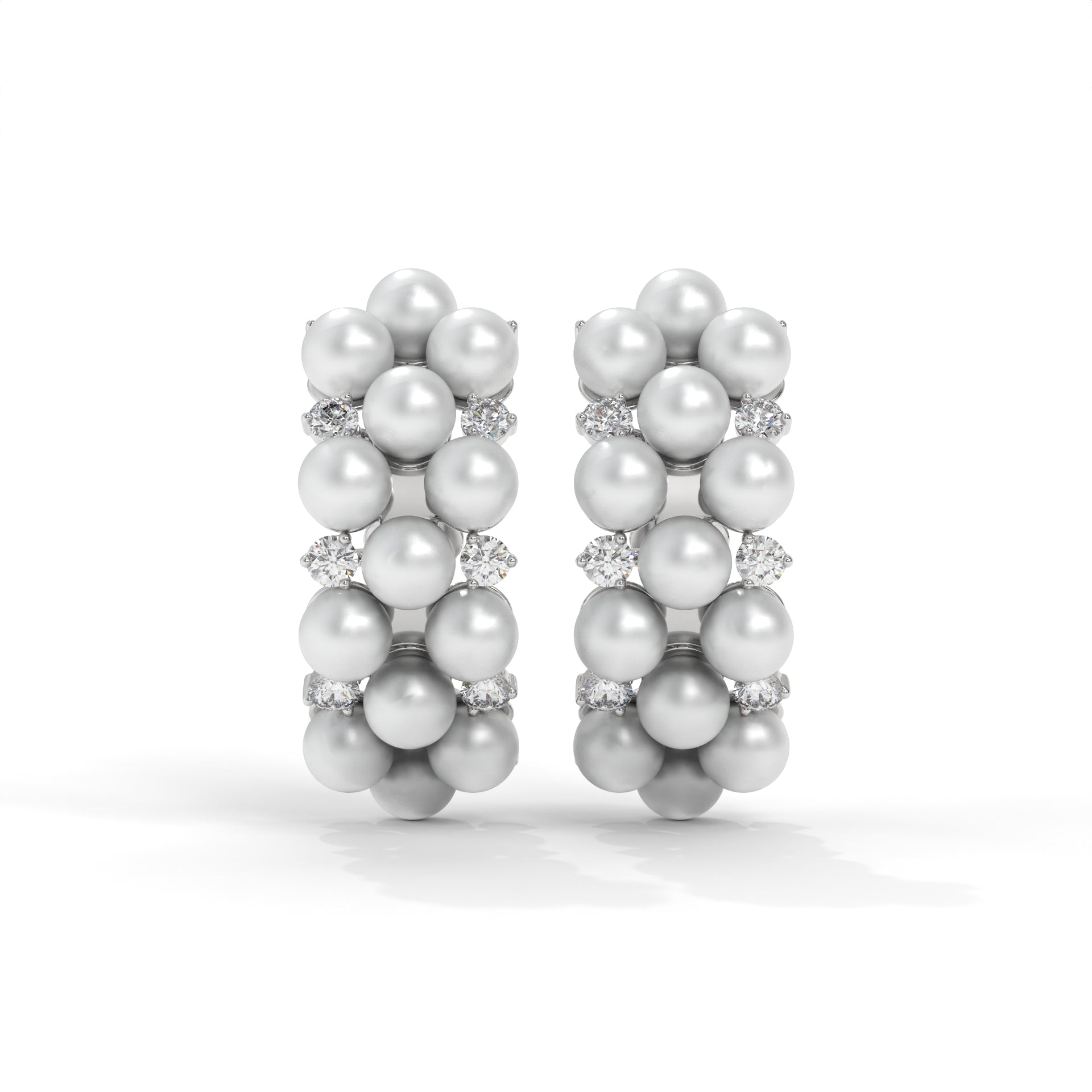 Luna Cluster Pearl Hoops