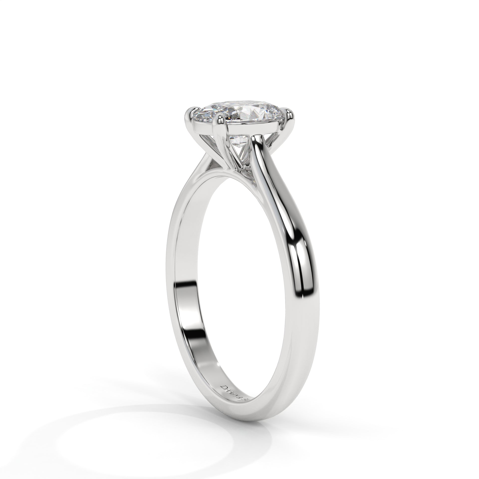 Flow Moissanite Solitaire Ring