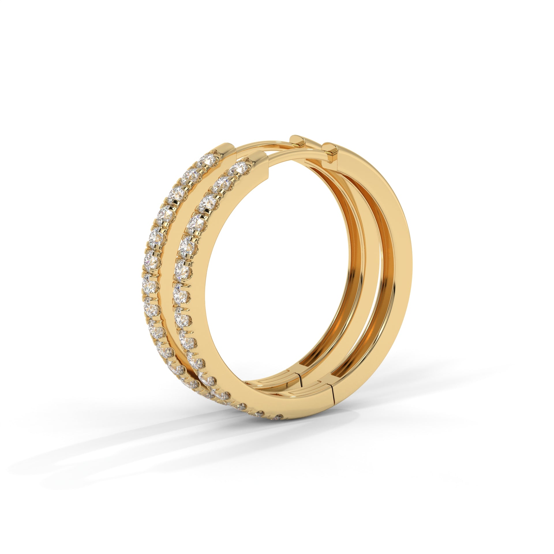 Spark Multi Moissanite hoop Earrings