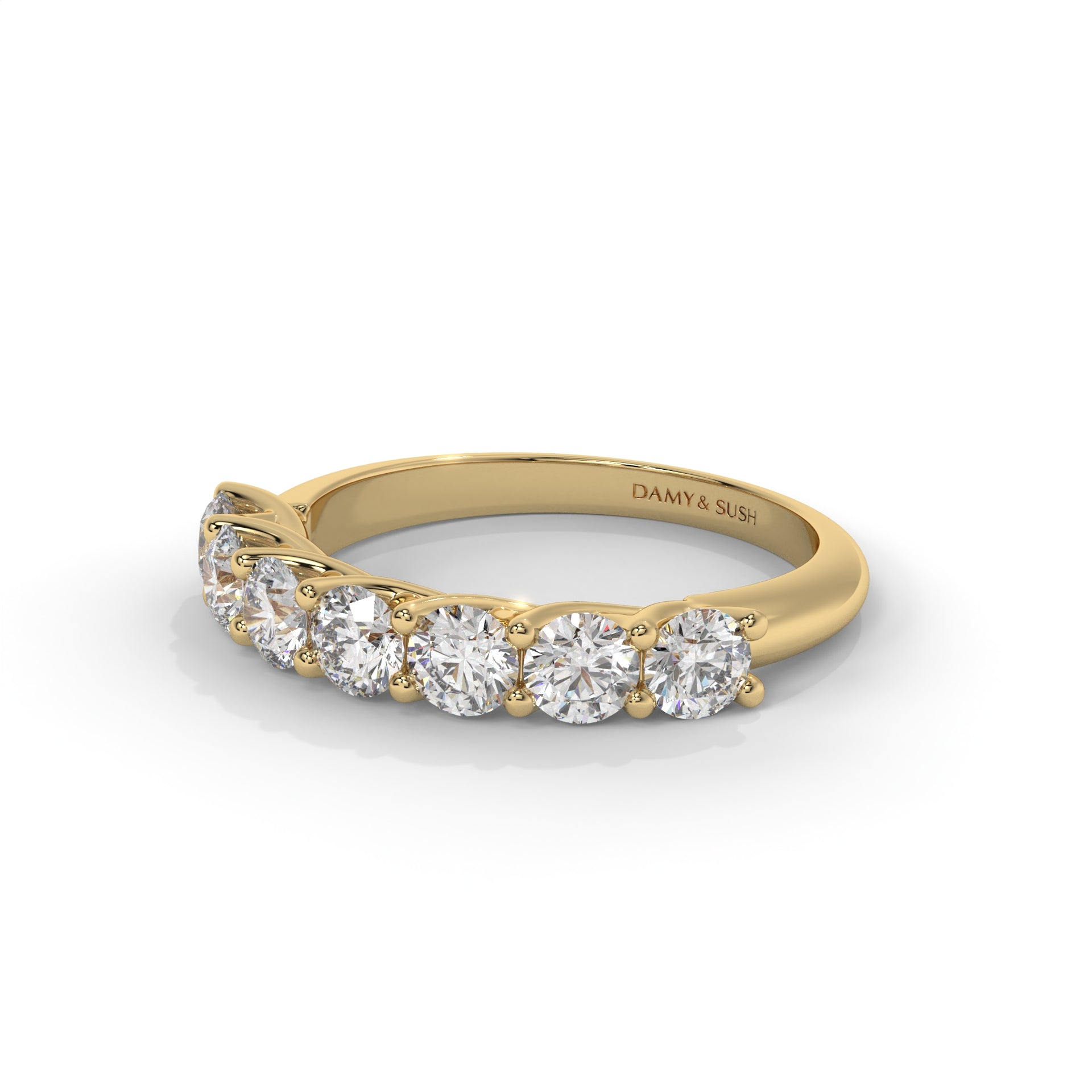 Spark 7 stone Moissanite Ring Band