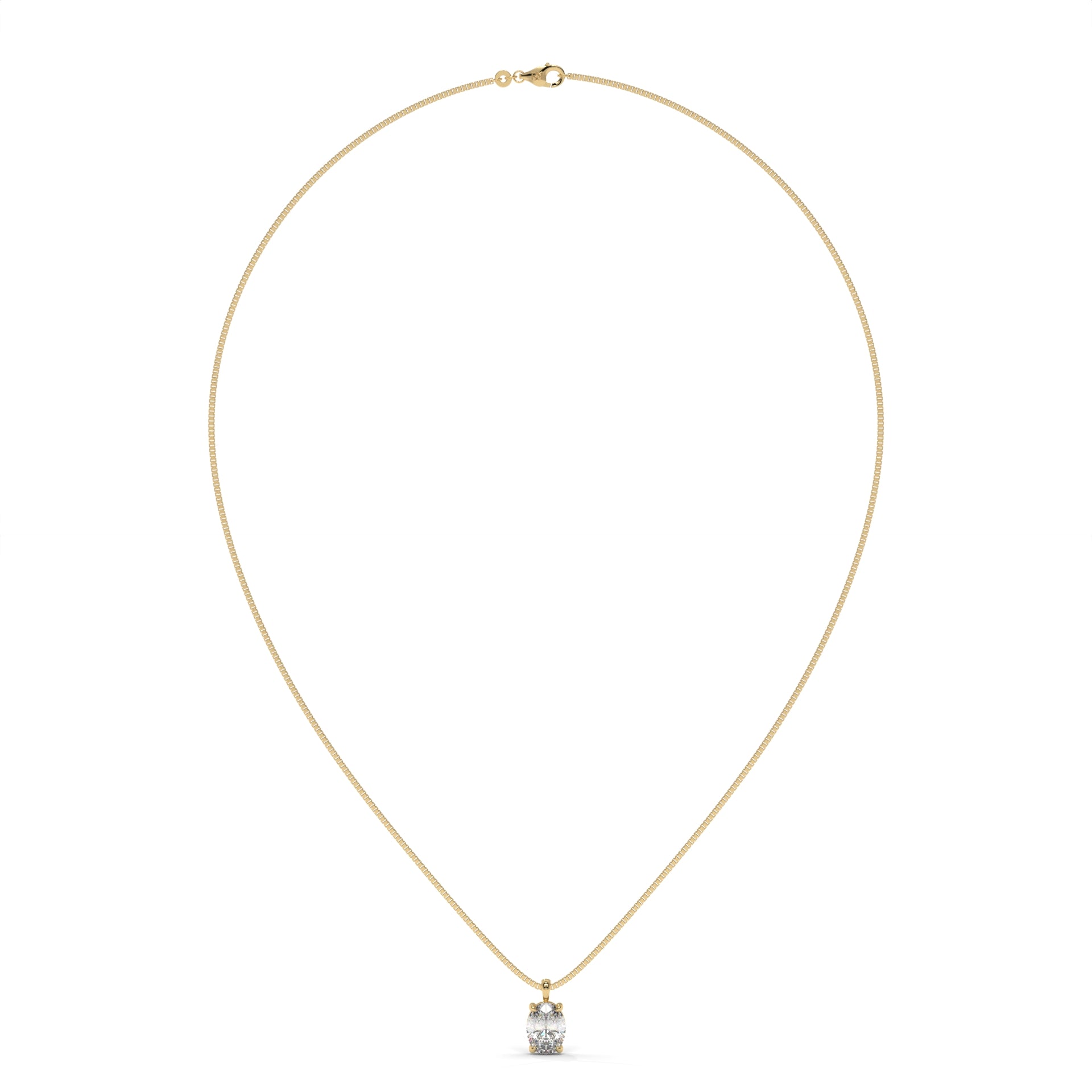Flow Moissanite Solitaire Pendant