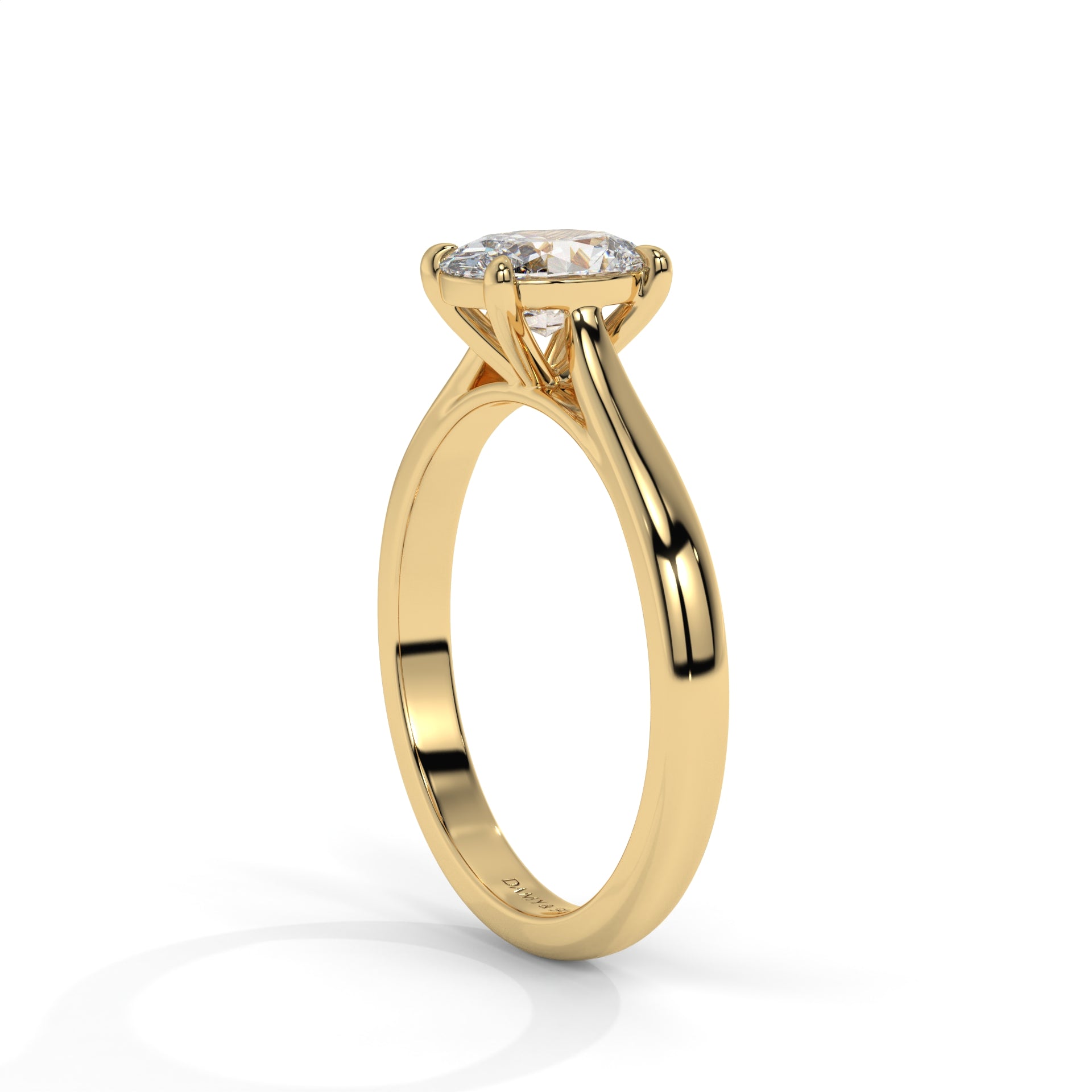 Flow Moissanite Solitaire Ring