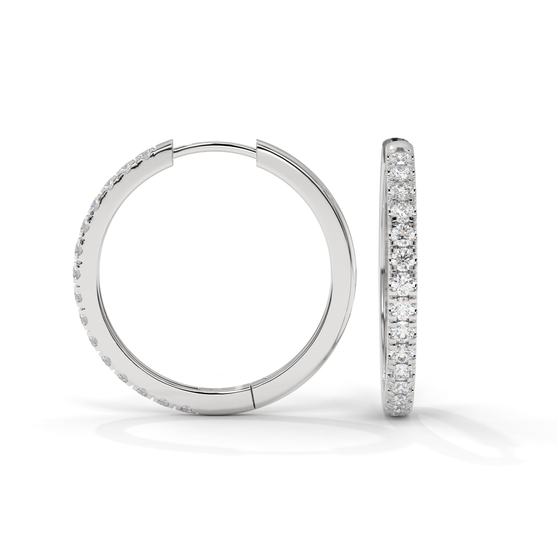 Spark Multi Moissanite hoop Earrings
