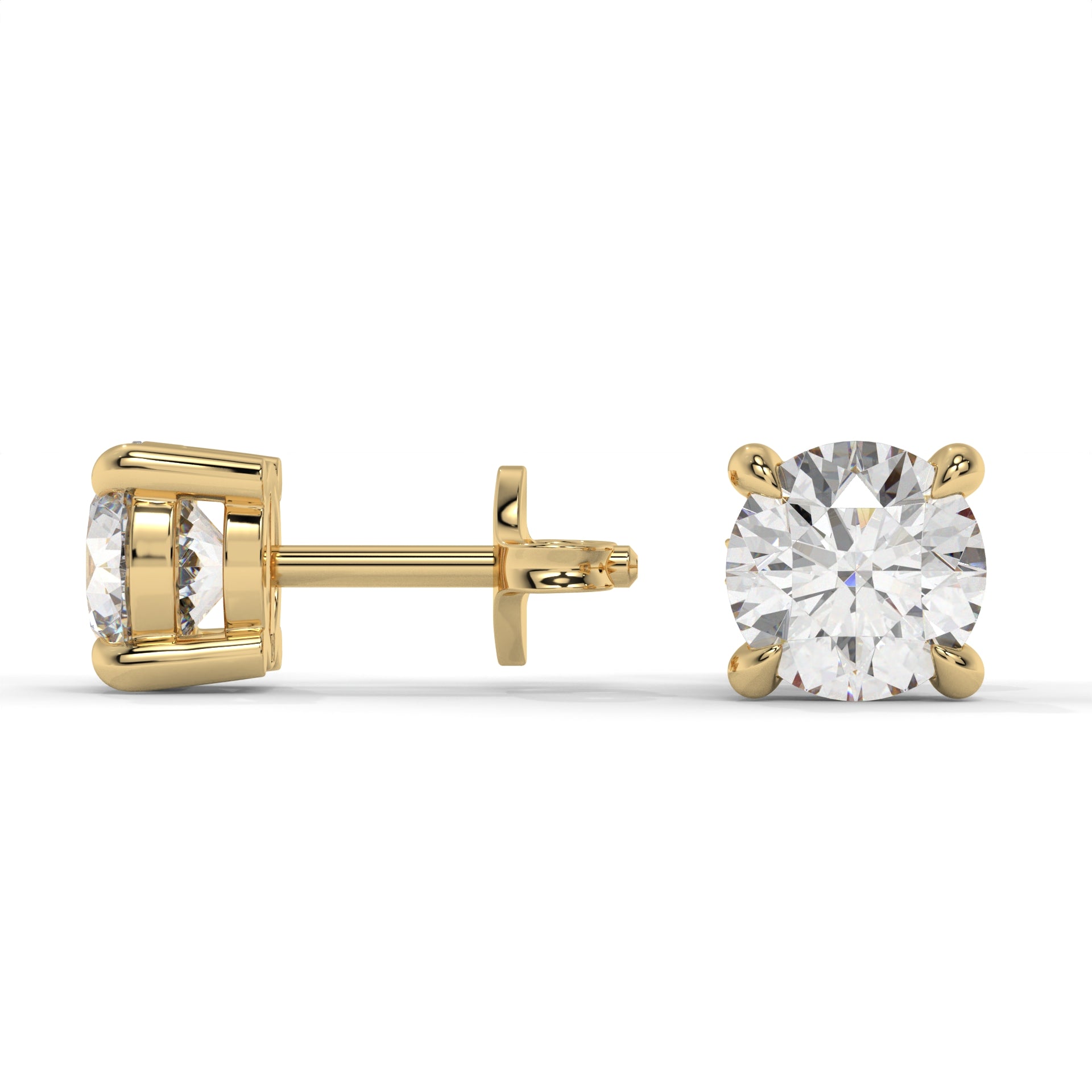 Radiance Moissanite Solitaire Stud Earrings