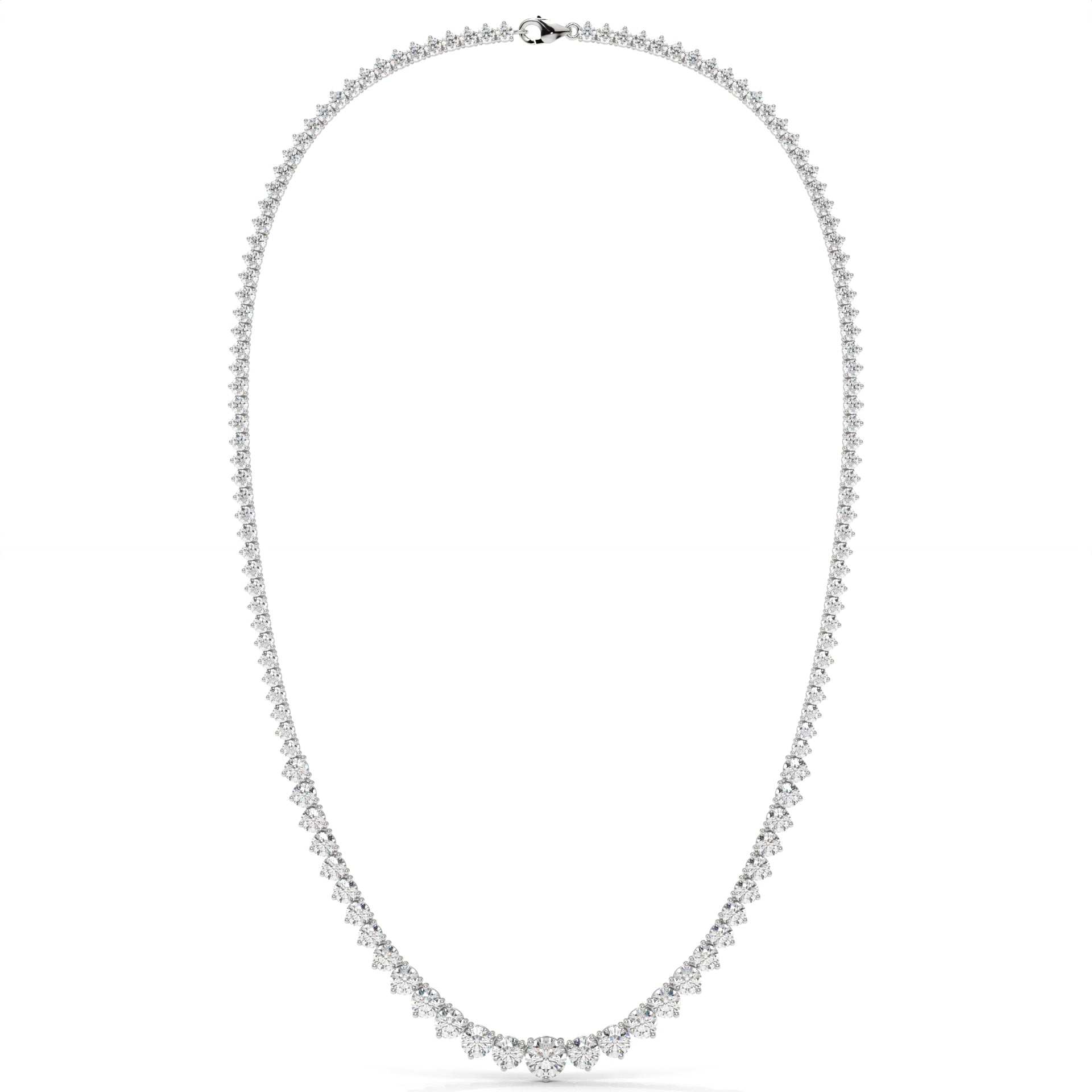Spark Multi Moissanite Tennis Necklace