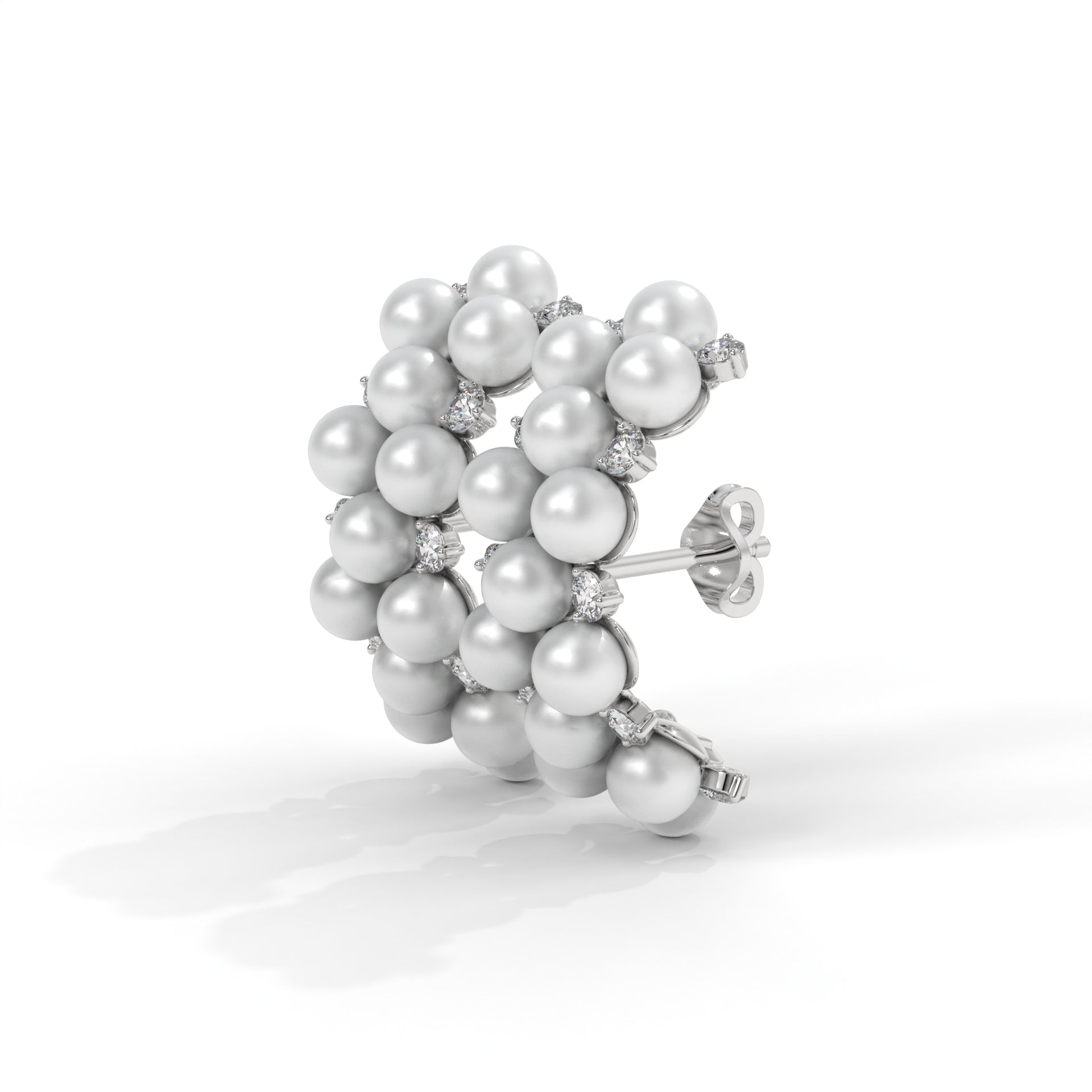 Luna Cluster Pearl Hoops