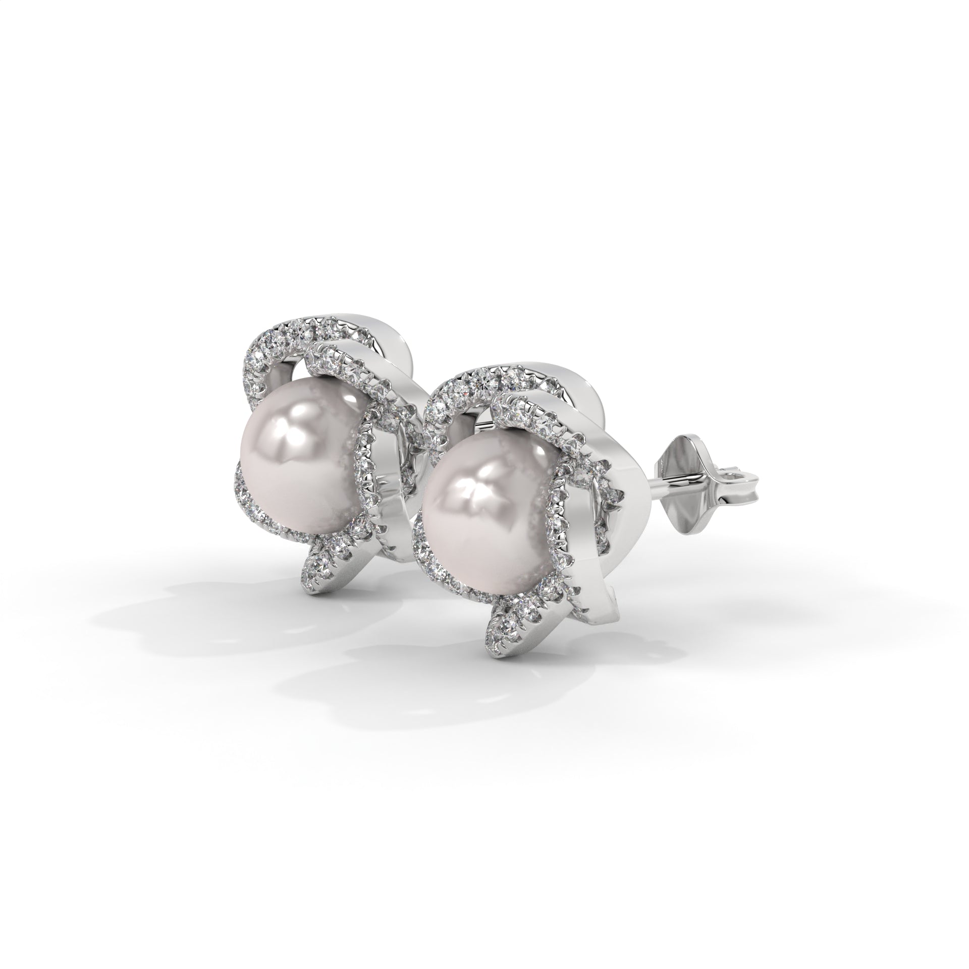 Aurelia Bloom Pearl Stud Earrings
