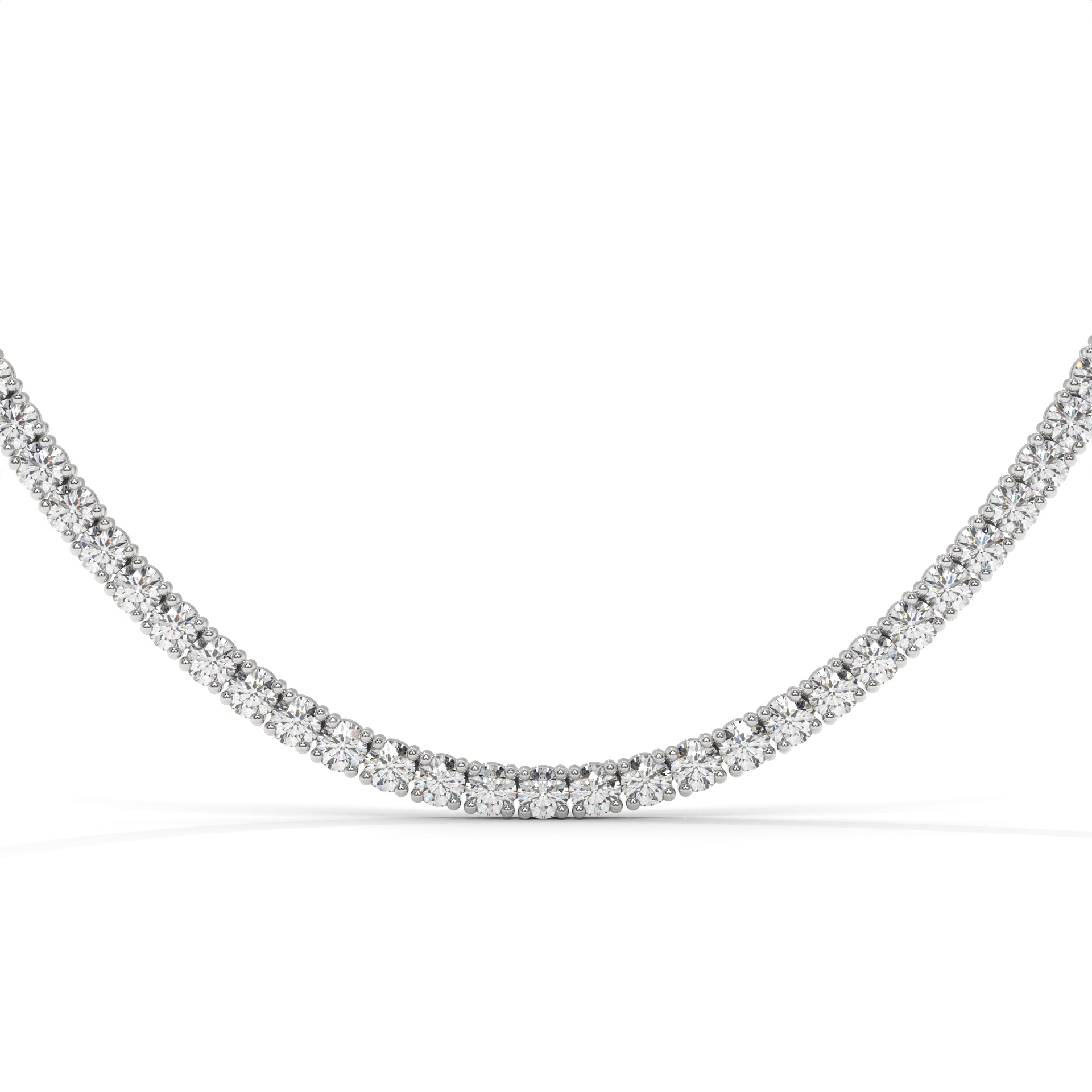 Classic Radiance Tennis Necklace - Rhodium Tone