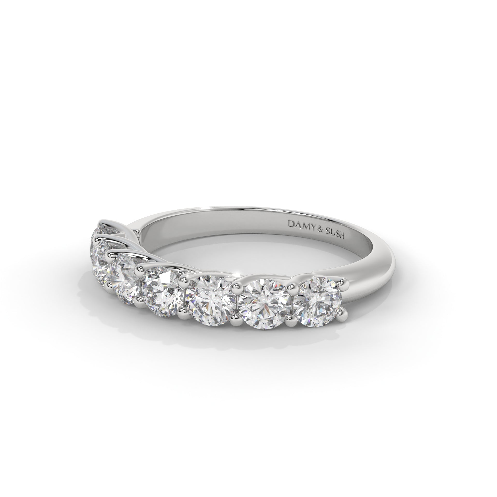 Spark 7 stone Moissanite Ring Band