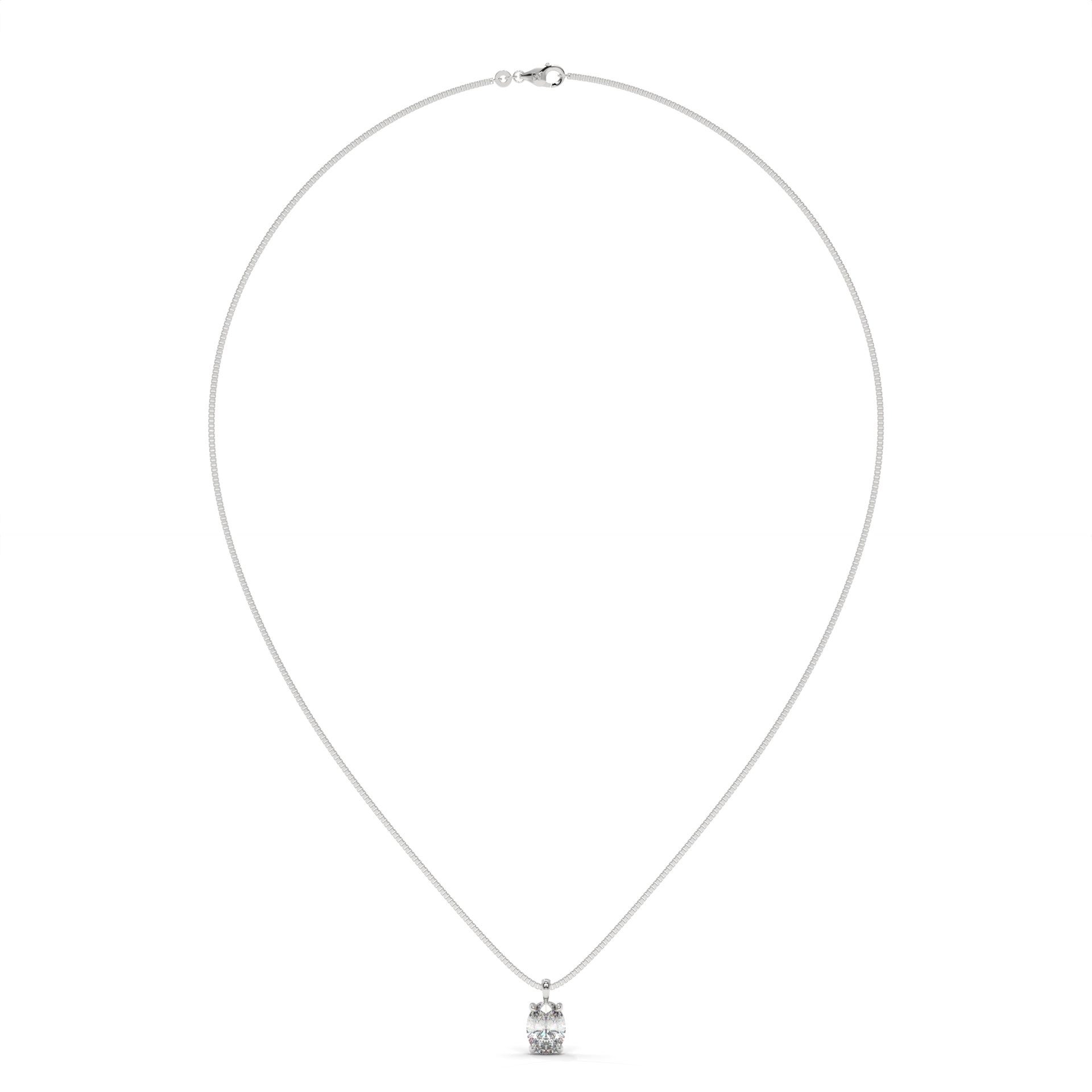 Flow Moissanite Solitaire Pendant