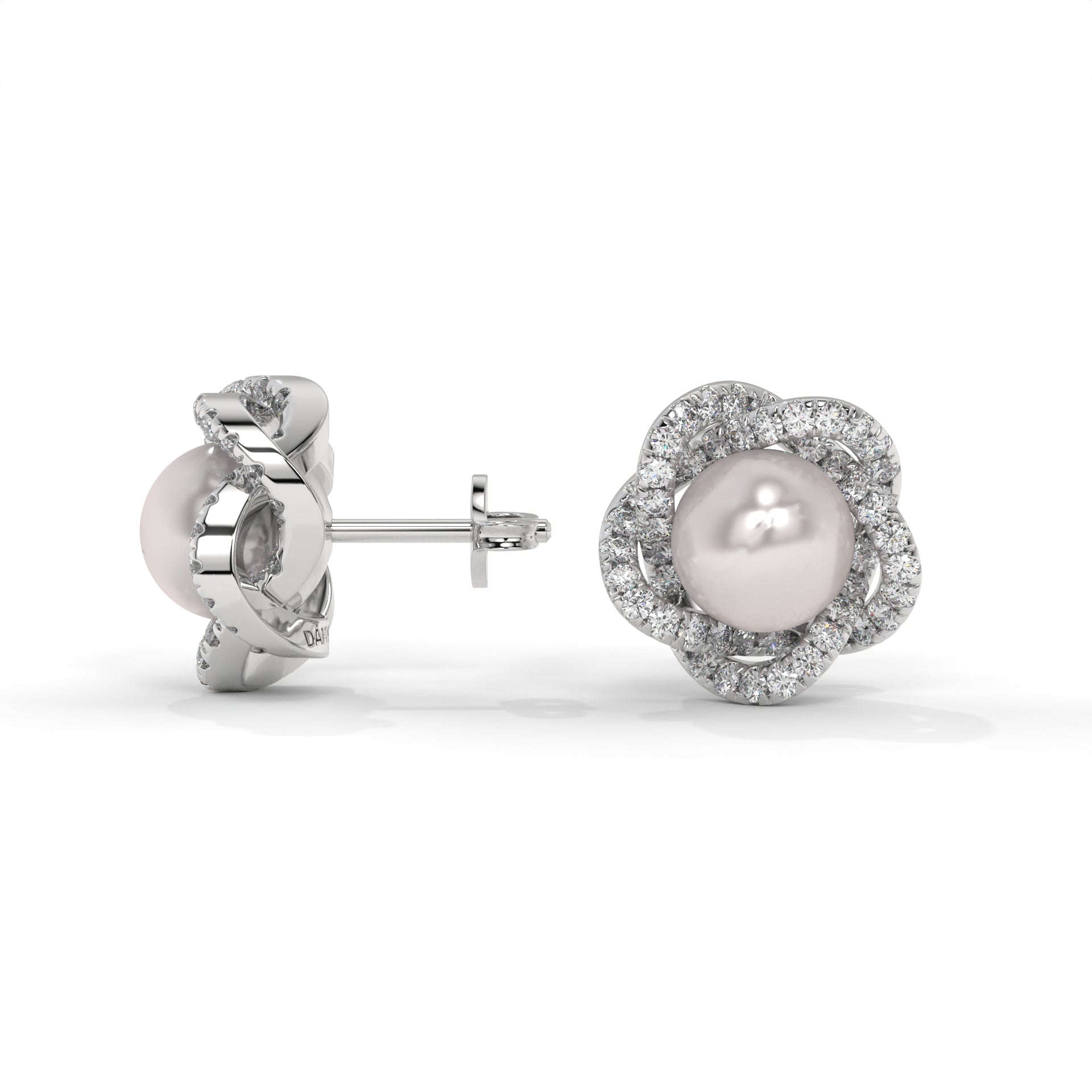 Aurelia Bloom Pearl Stud Earrings