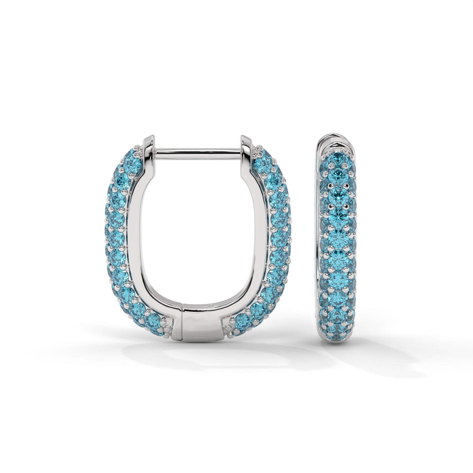 Aurelia Blue Huggie Hoop Earrings