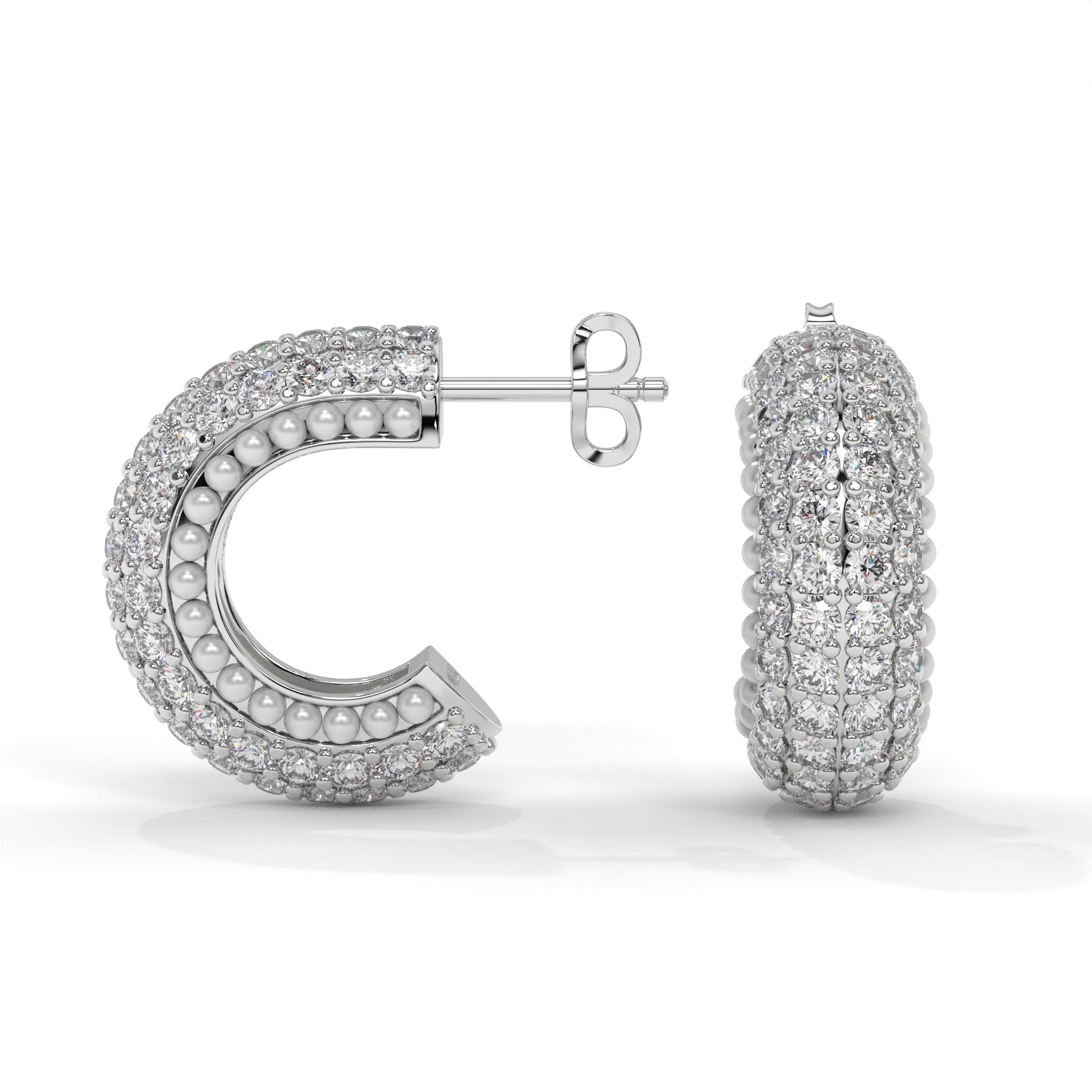 Aurelia Pavé Pearl Hoops