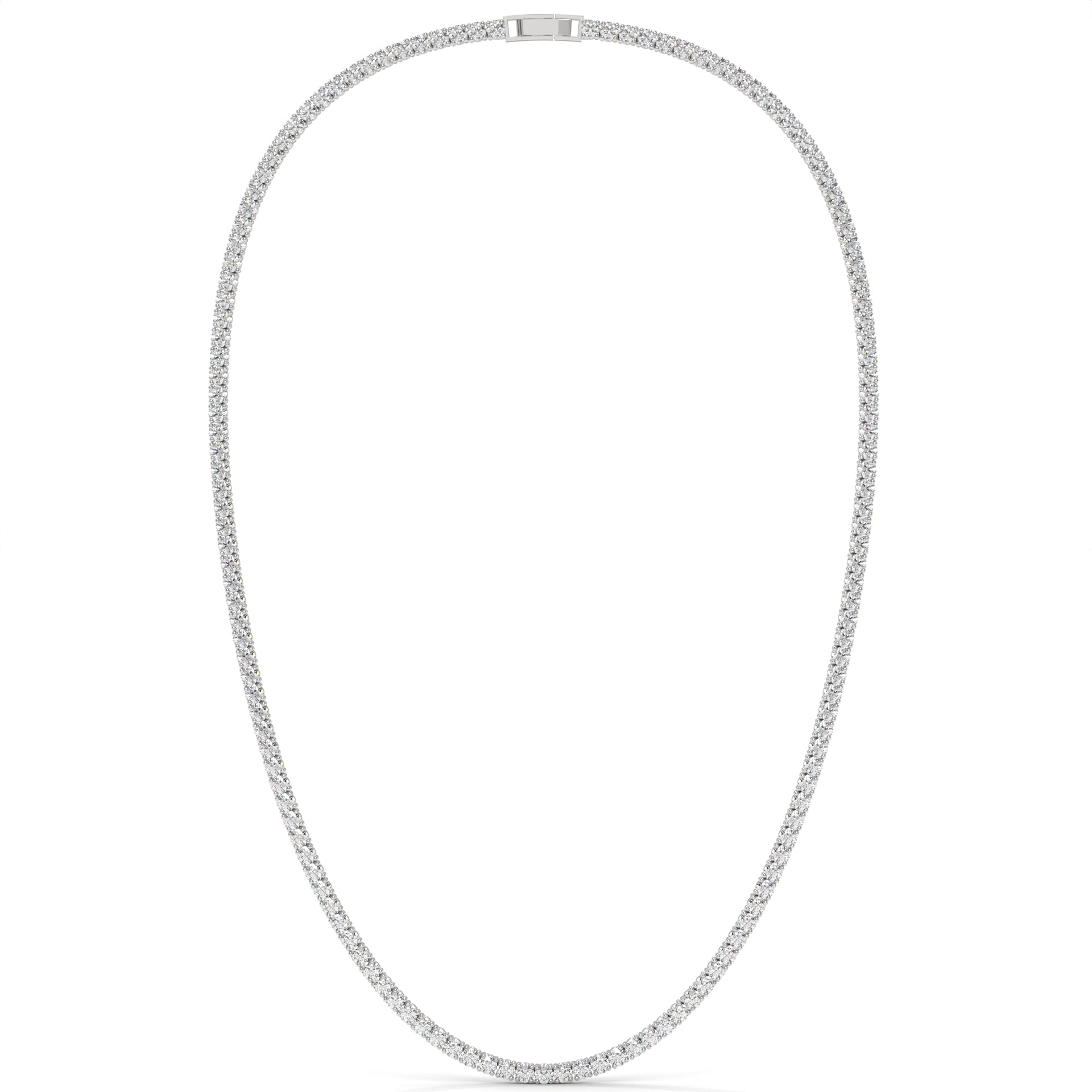 Classic Radiance Tennis Necklace - Rhodium Tone