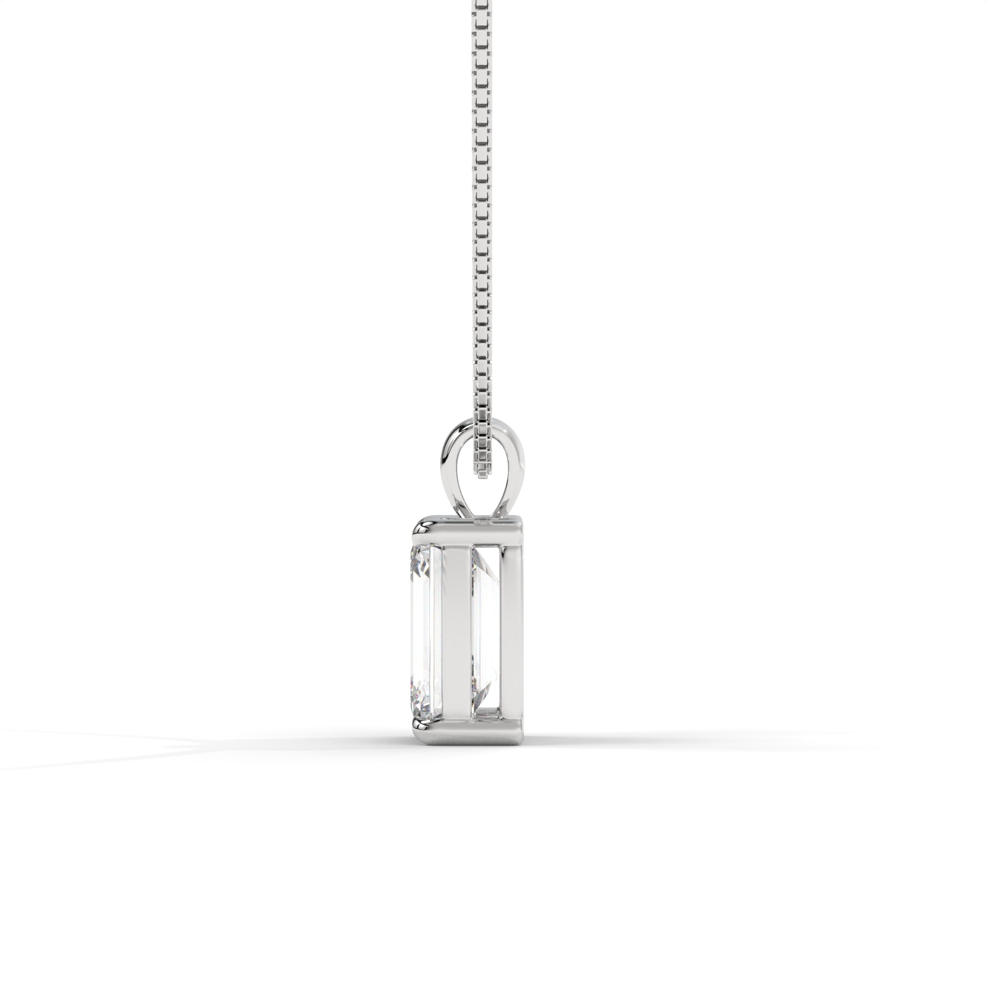 Emerald Moissanite Solitaire Pendant