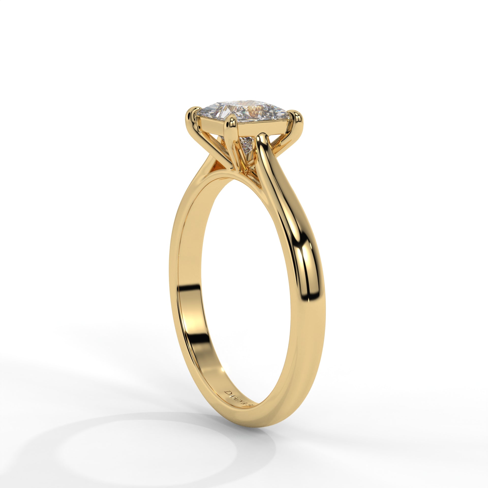 Edge Moissanite Solitaire Ring