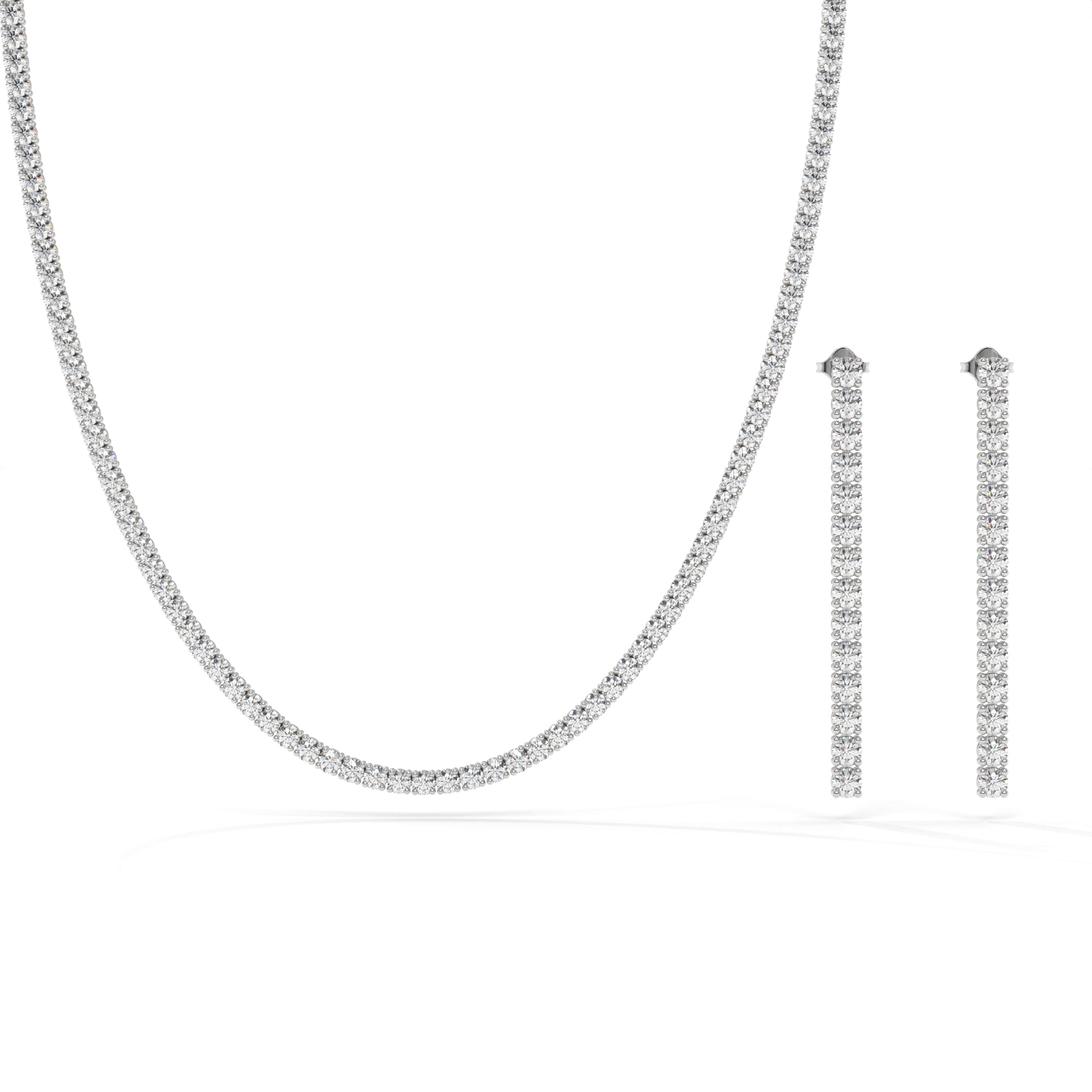 Classic Radiance Tennis Necklace - Rhodium Tone
