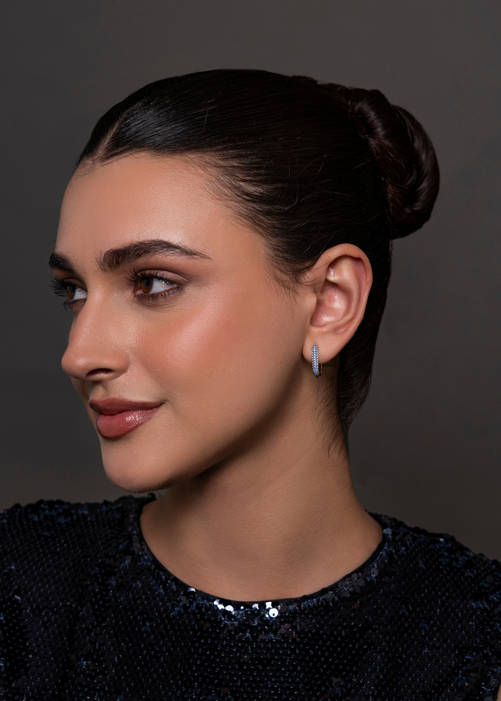 Aurelia Blue Huggie Hoop Earrings