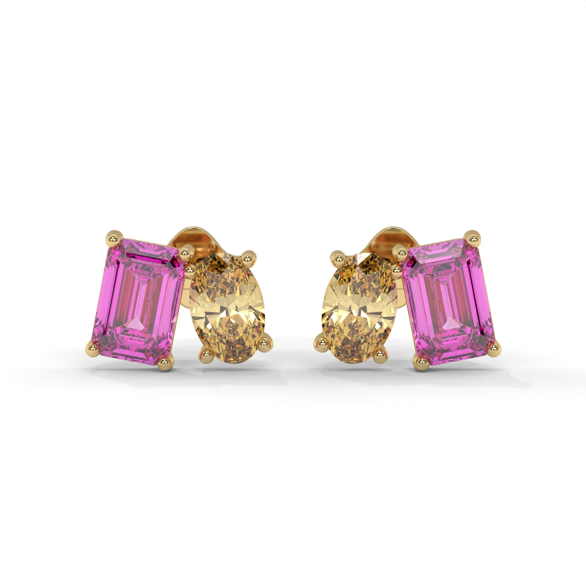 Duora Contrast Stud Earrings