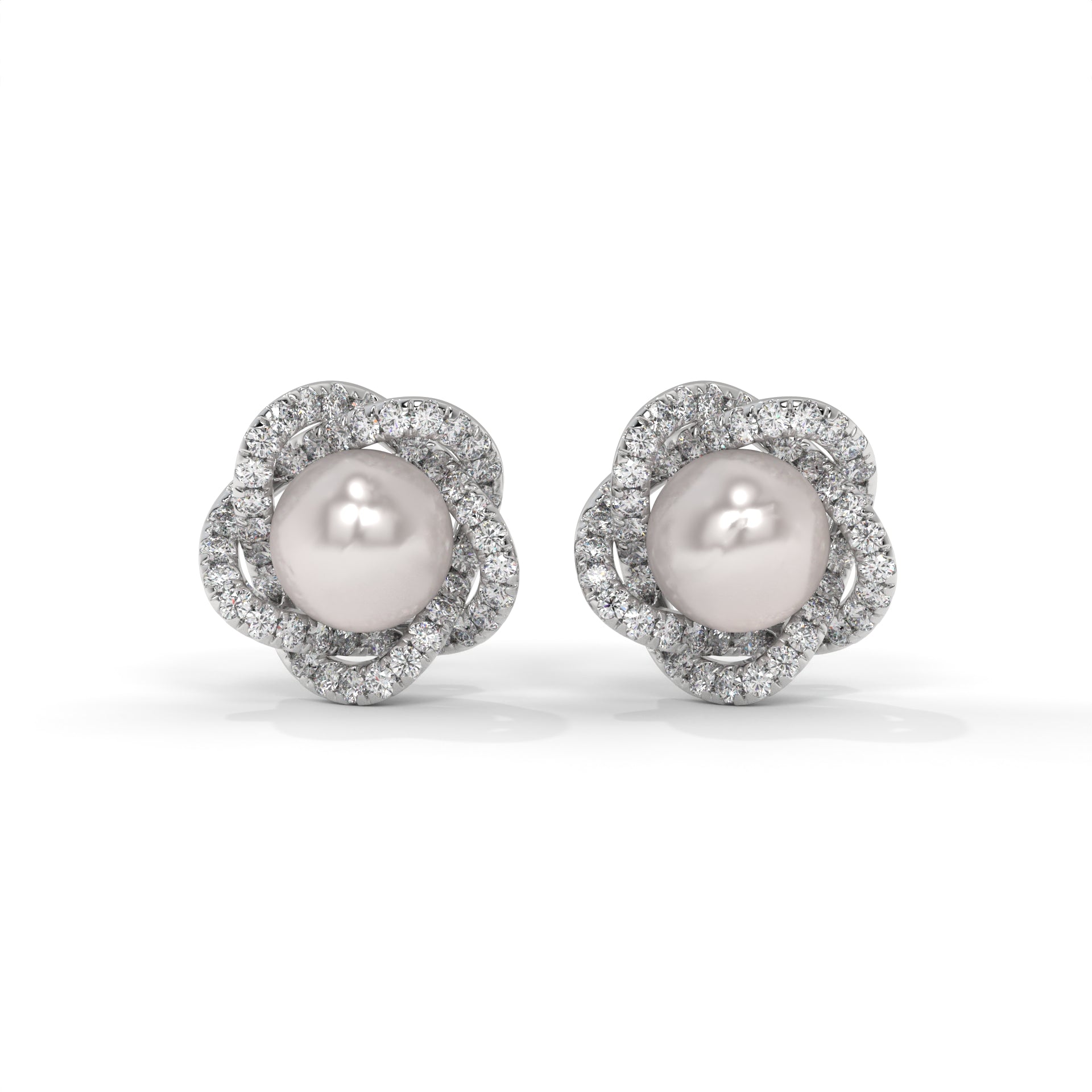 Aurelia Bloom Pearl Stud Earrings