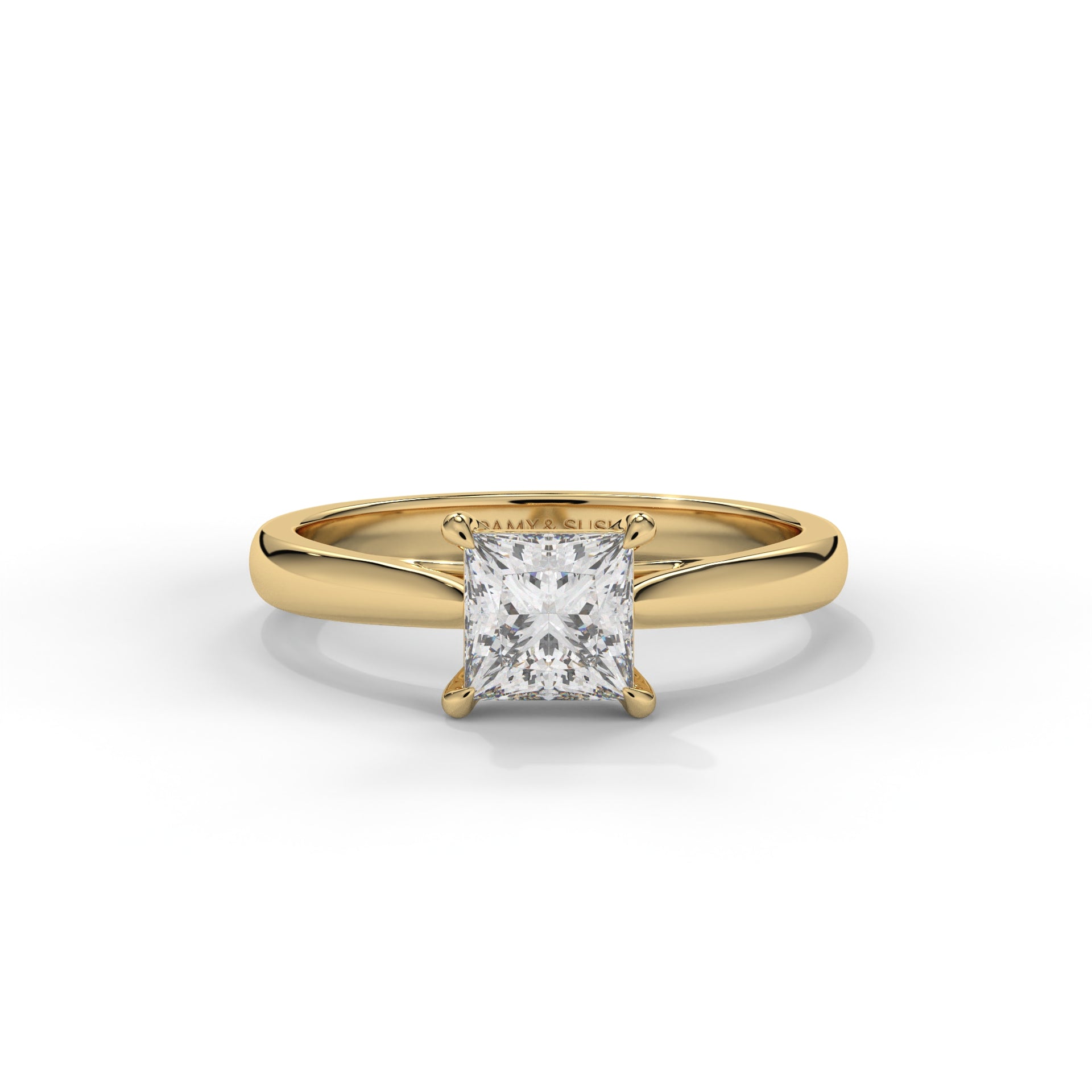 Edge Moissanite Solitaire Ring