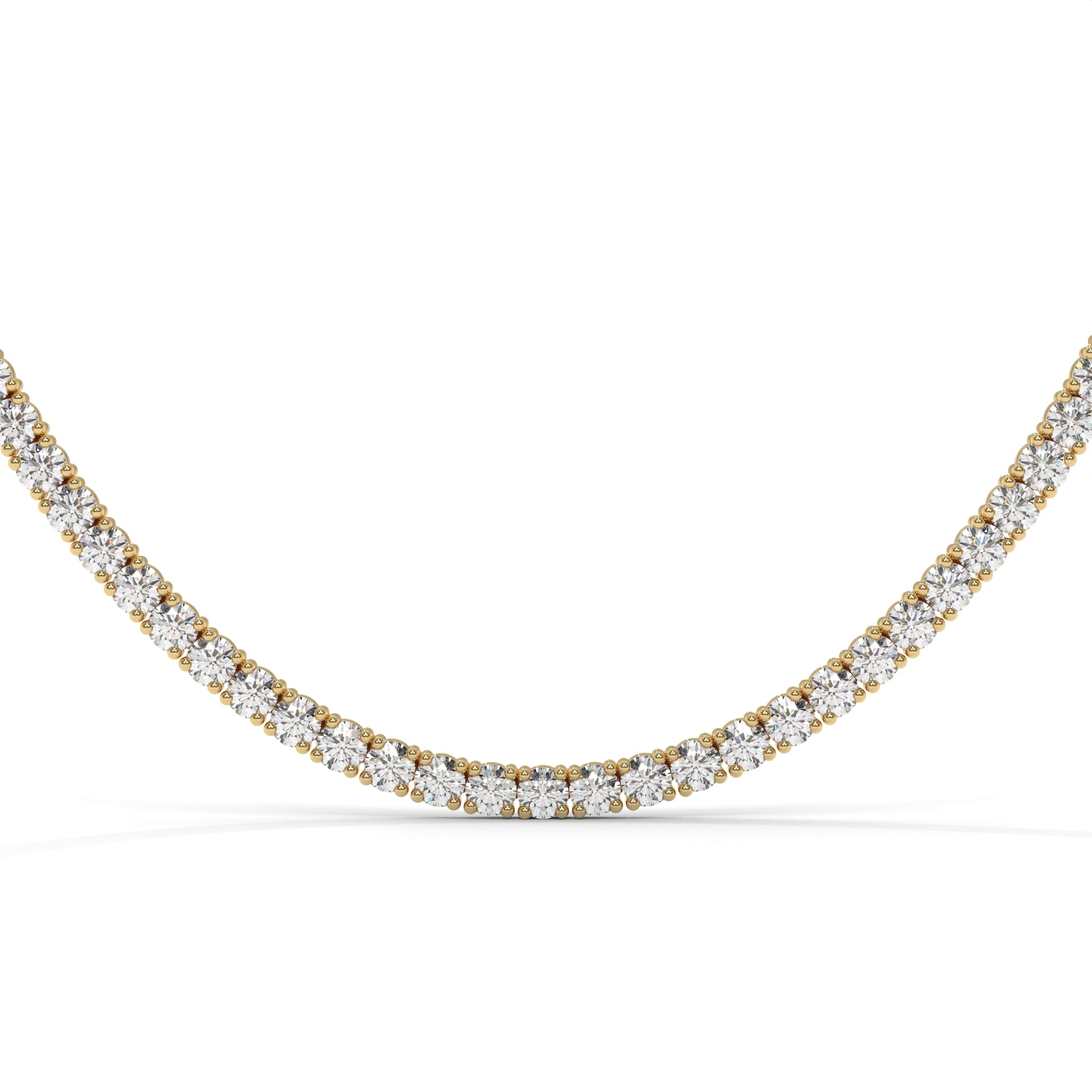 Classic Radiance Tennis Necklace - Gold Tone