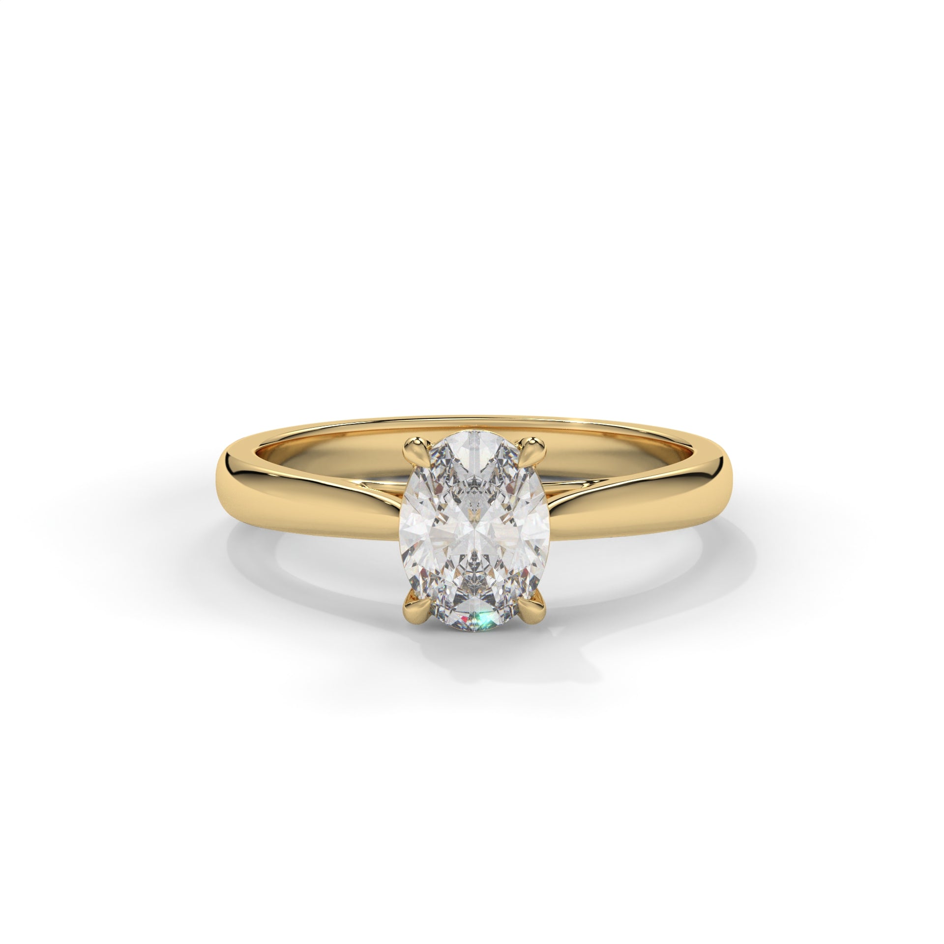 Flow Moissanite Solitaire Ring