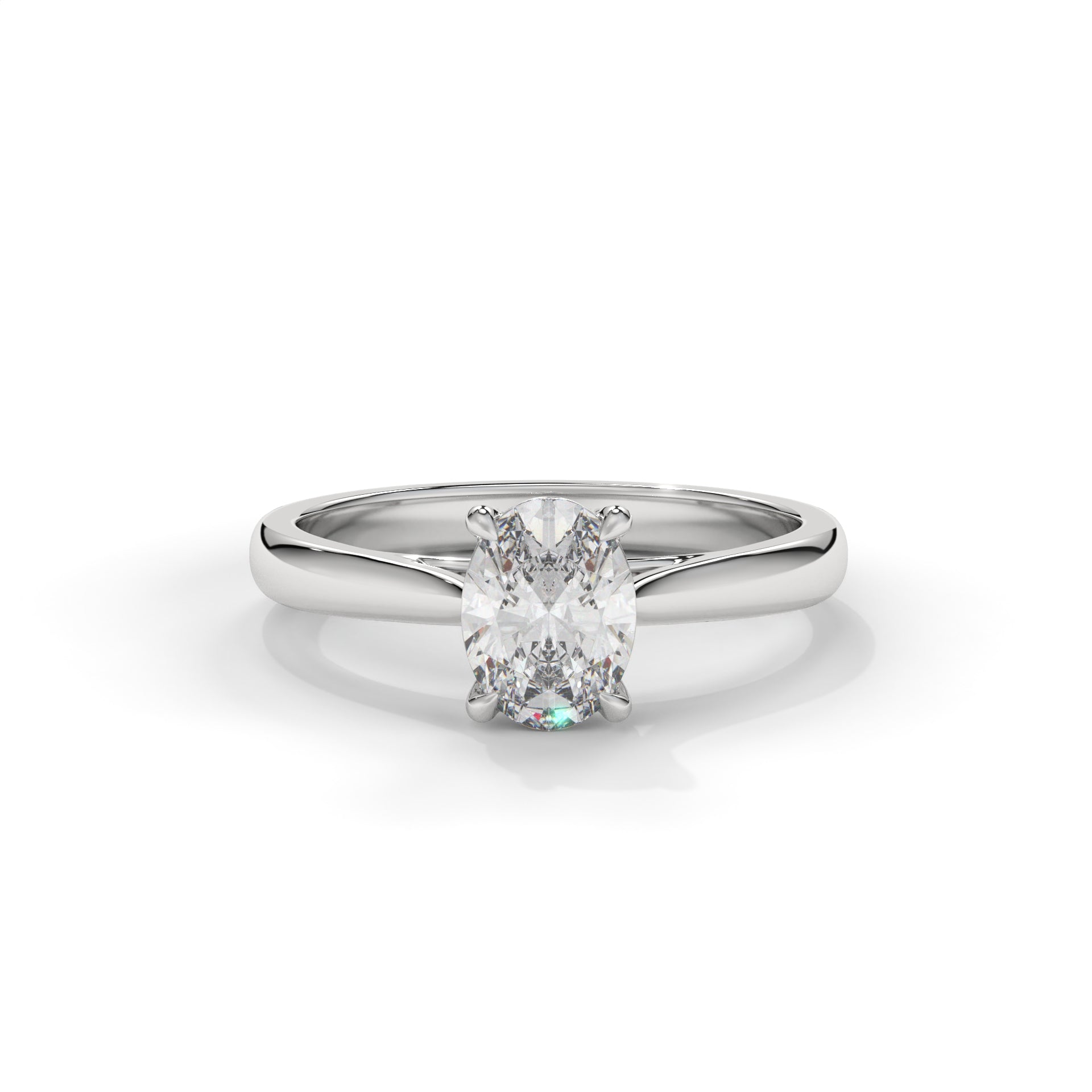 Flow Moissanite Solitaire Ring