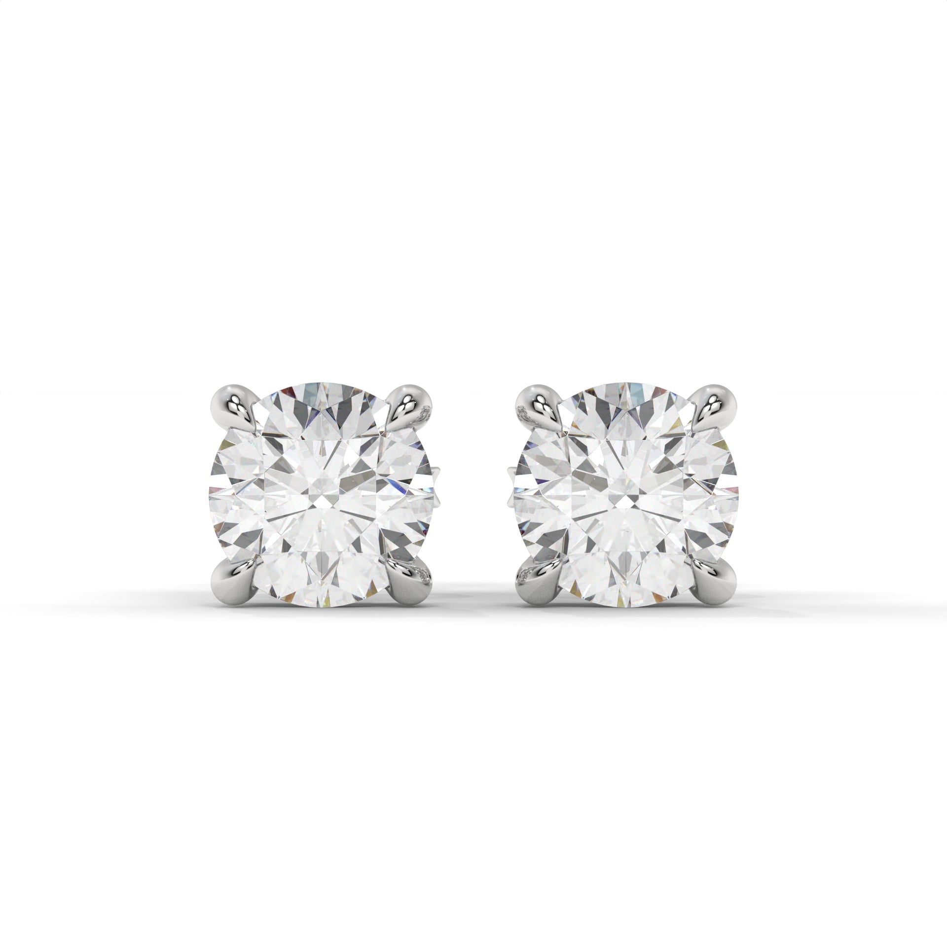 Radiance Moissanite Solitaire Stud Earrings