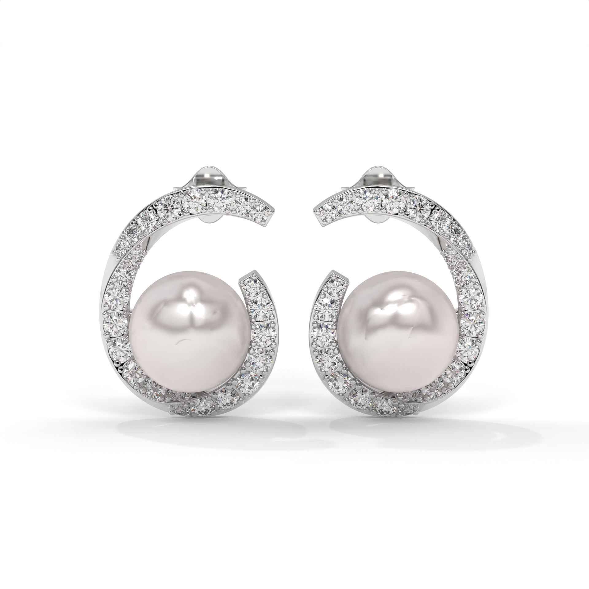Aurelia Halo Pearl Drop Earrings