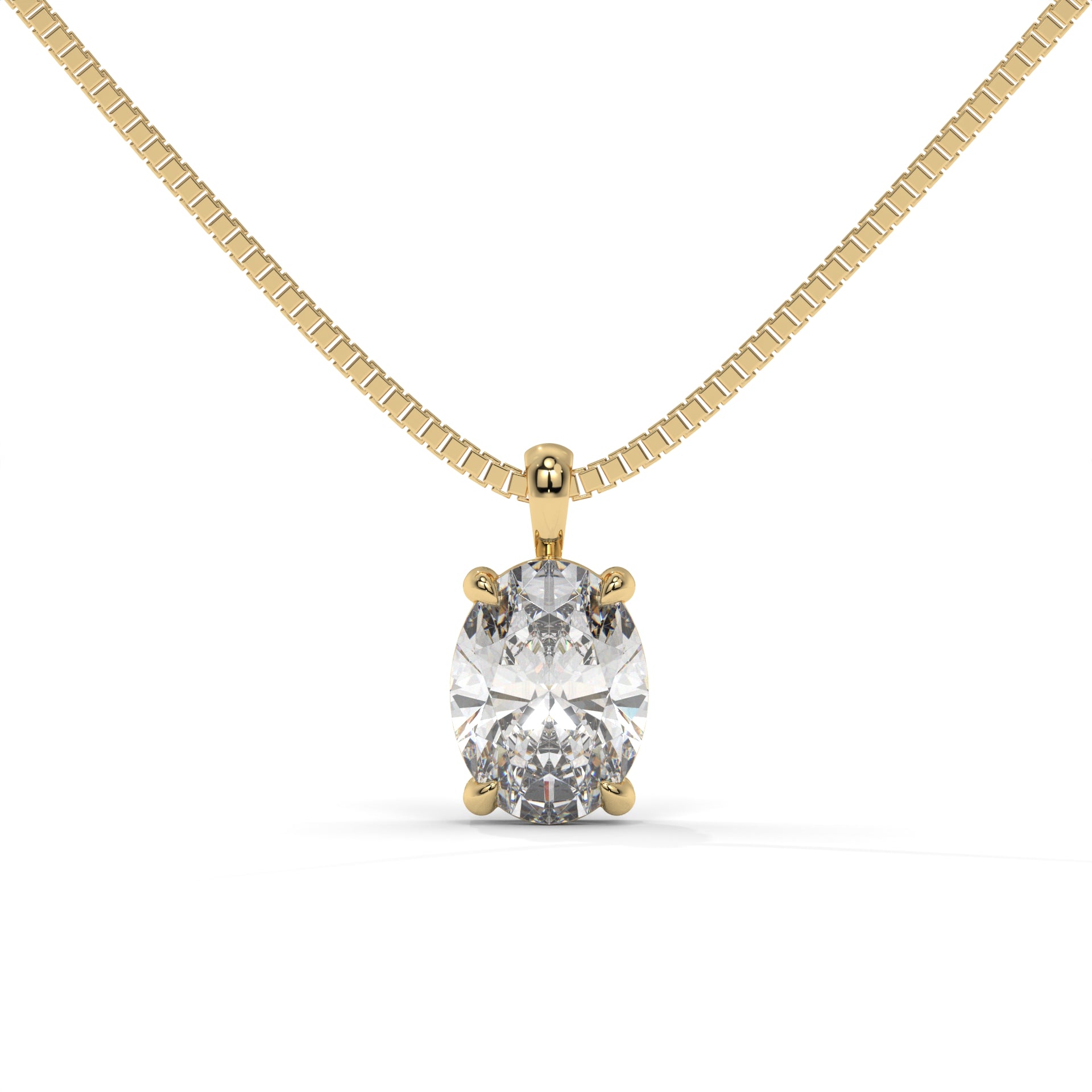 Flow Moissanite Solitaire Pendant