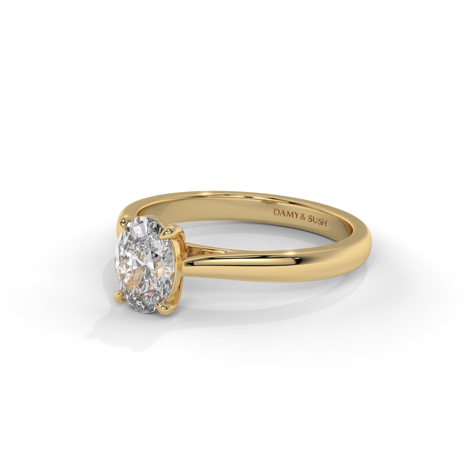 Flow Moissanite Solitaire Ring
