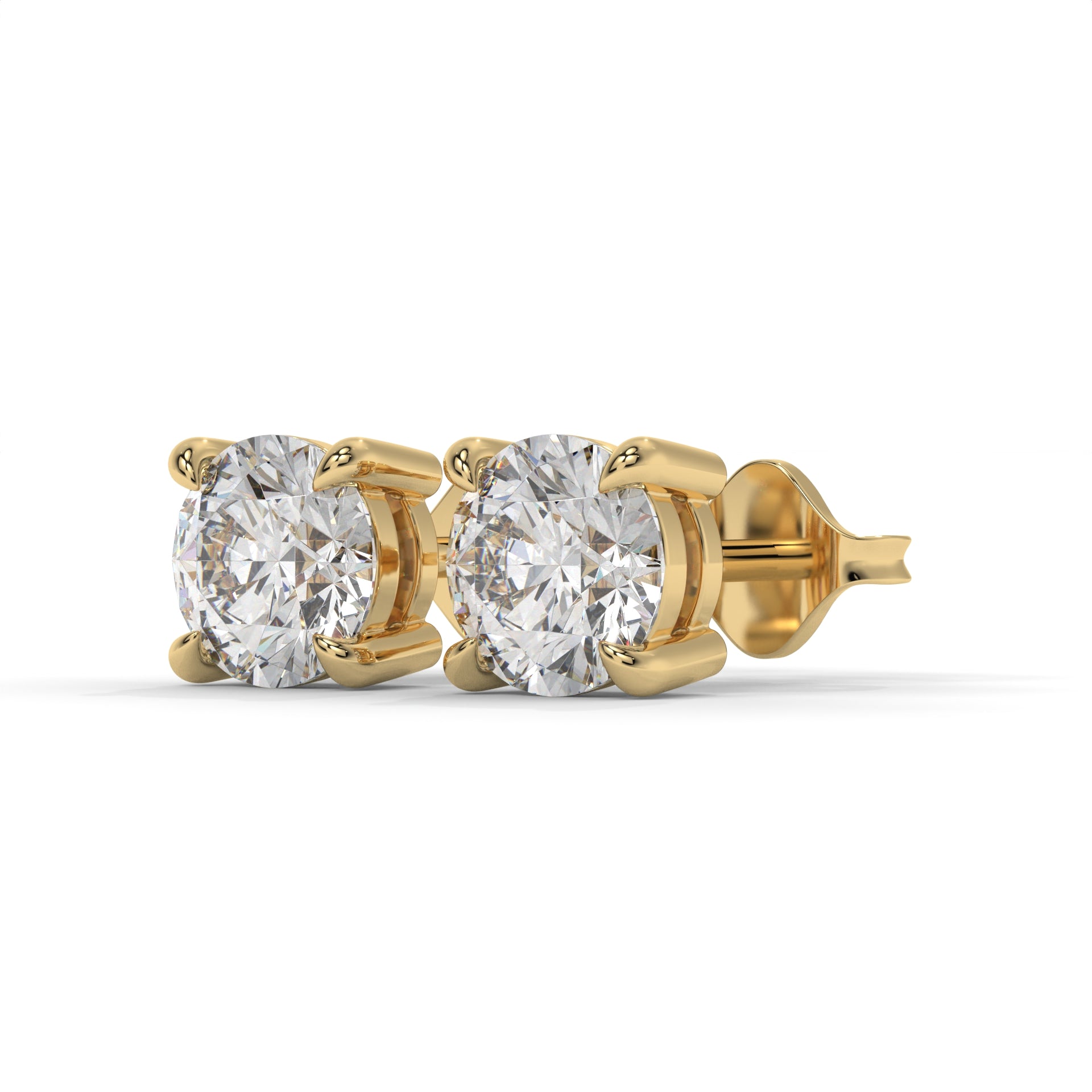 Radiance Moissanite Solitaire Stud Earrings