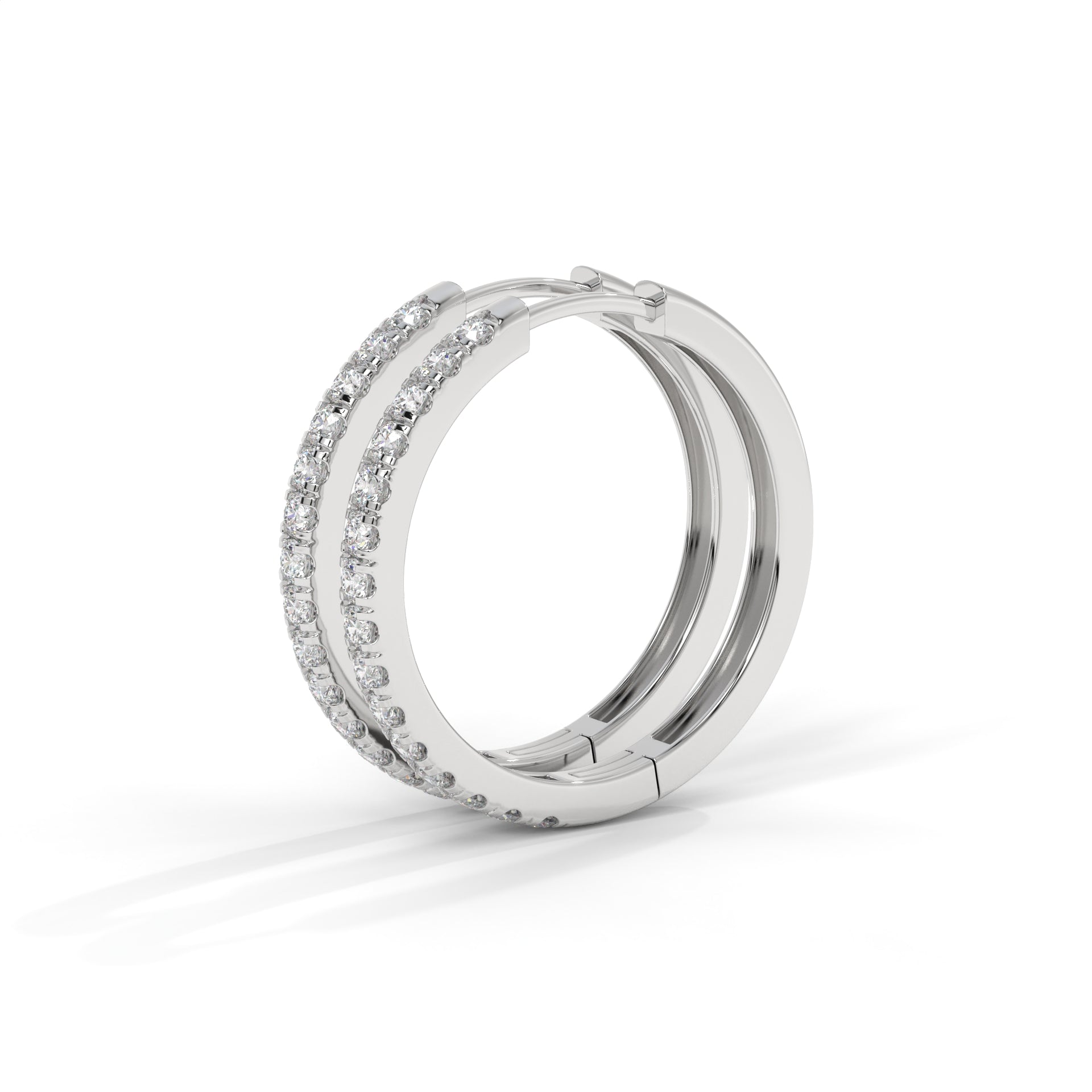 Spark Multi Moissanite hoop Earrings