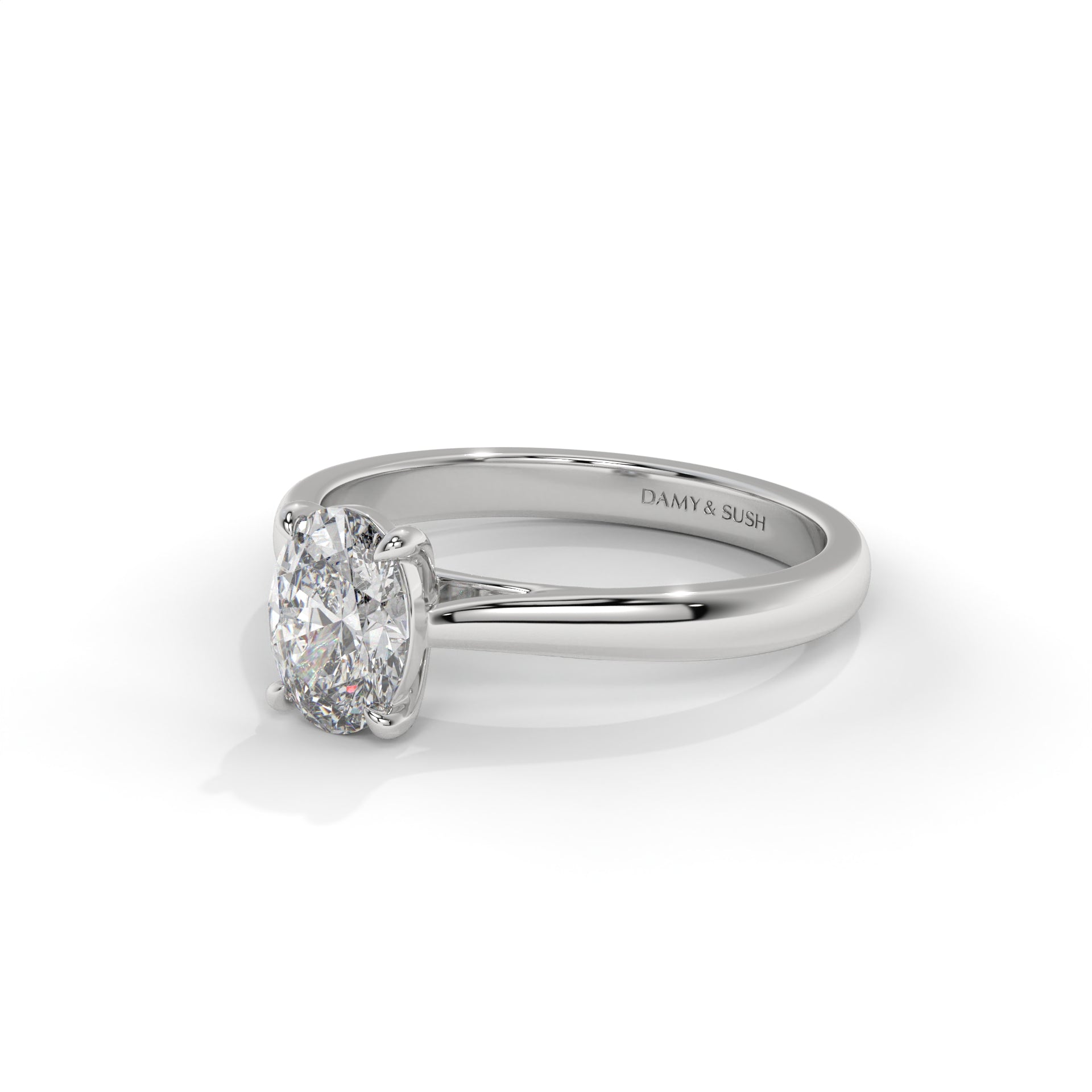 Flow Moissanite Solitaire Ring