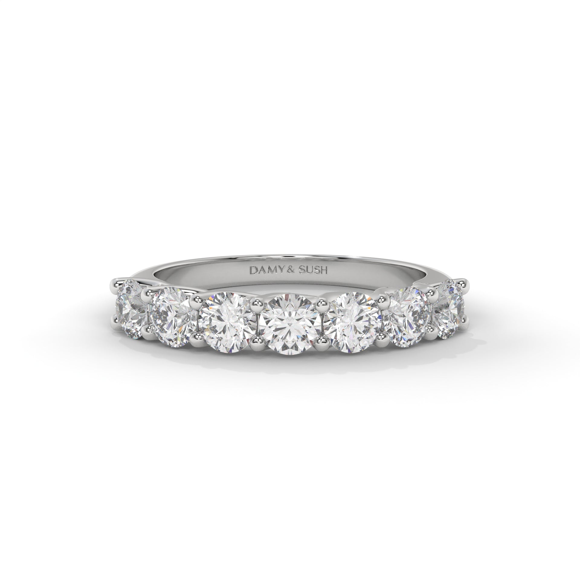 Spark 7 stone Moissanite Ring Band