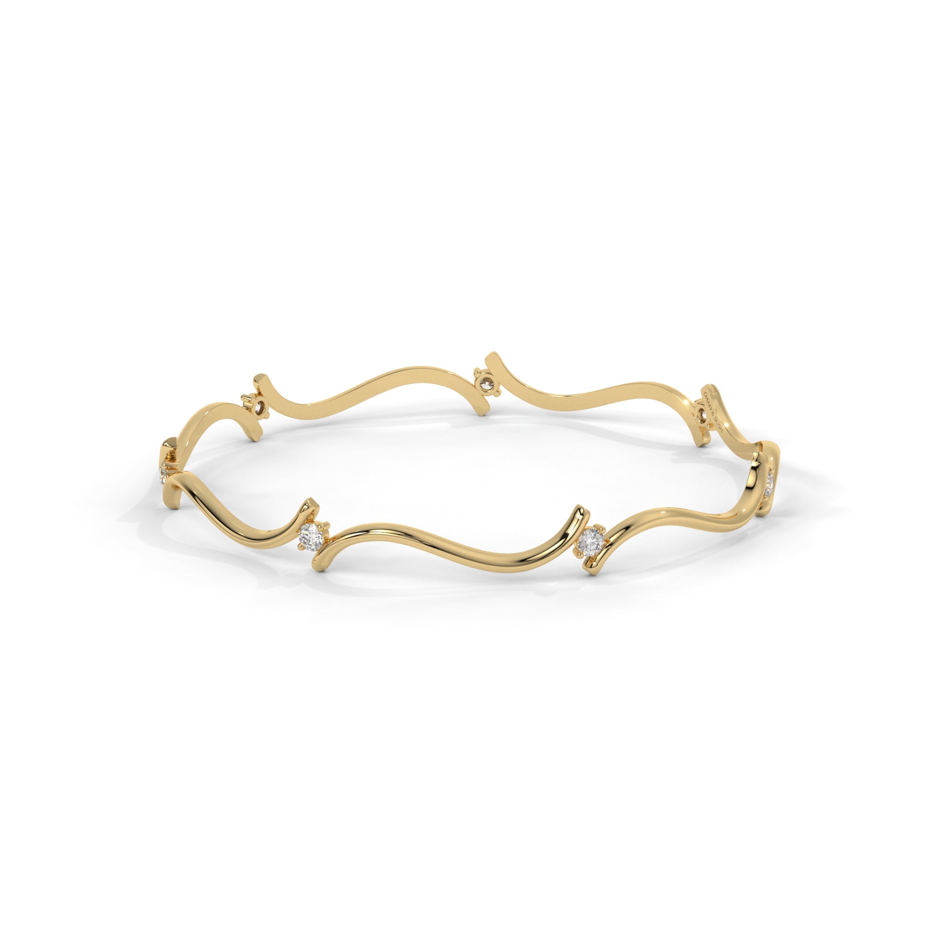 Rosé Wave Bangle Set