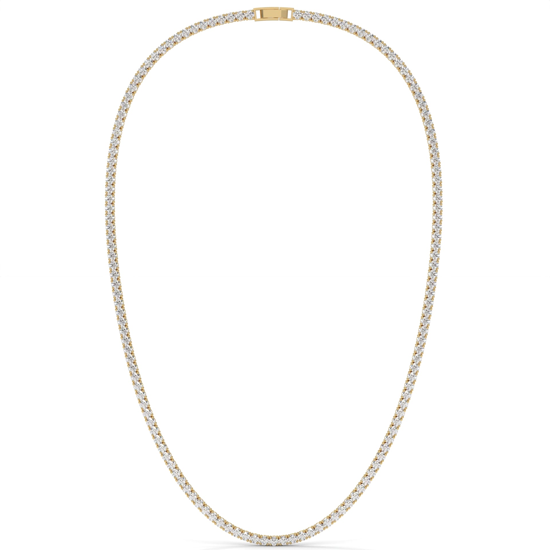 Classic Radiance Tennis Necklace - Gold Tone