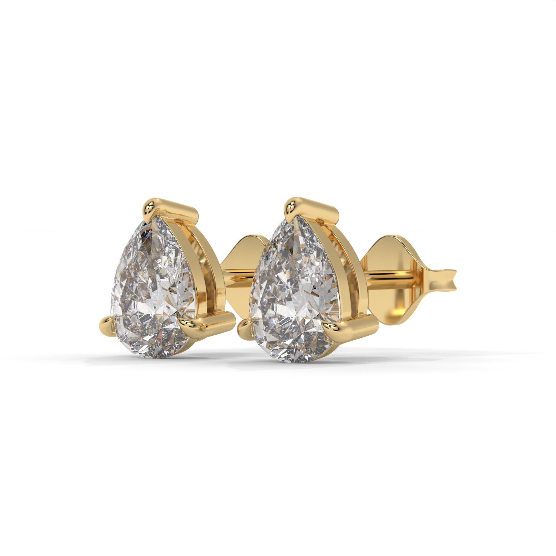 Pulse Moissanite Solitaire Stud Earrings