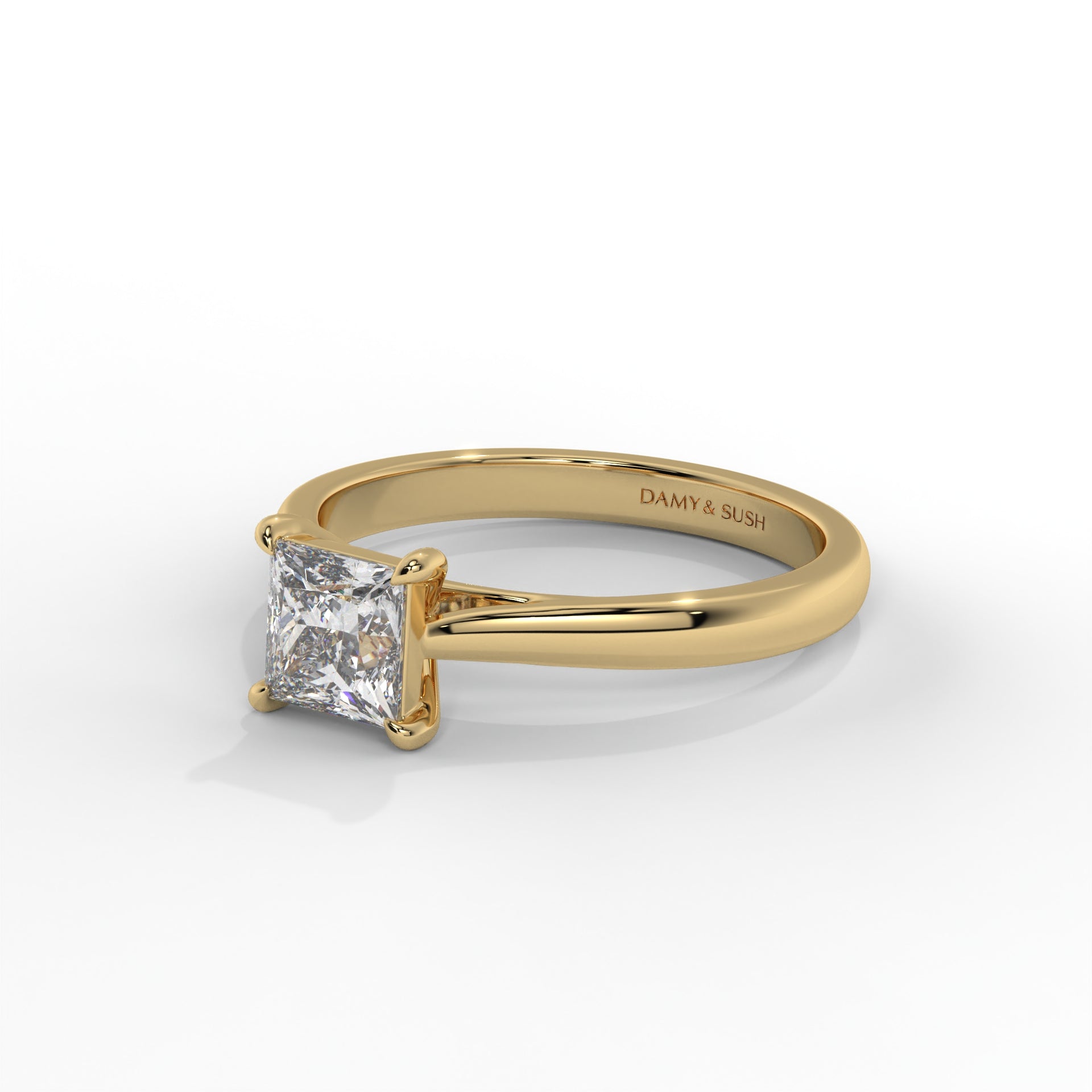 Edge Moissanite Solitaire Ring